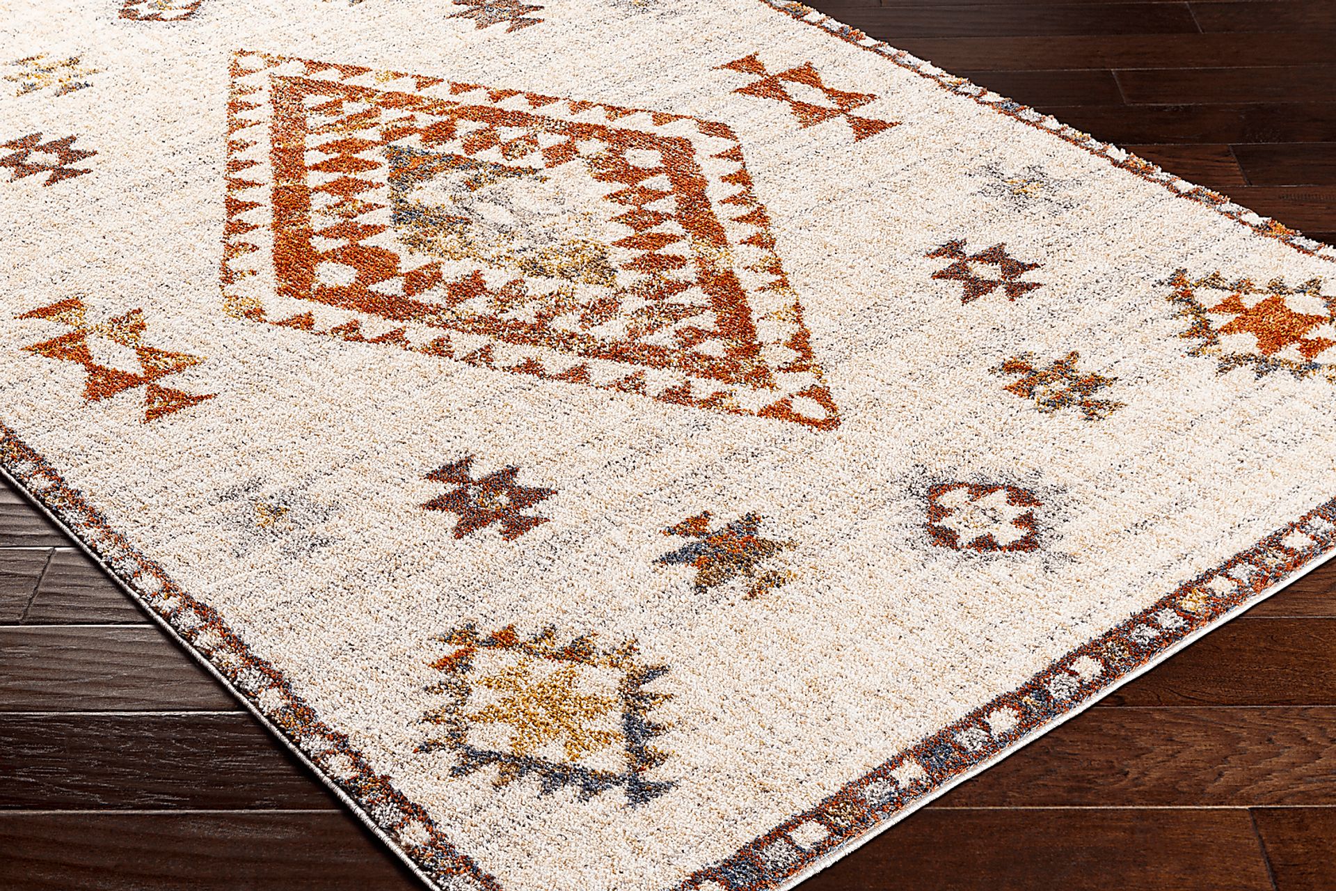 Kanley Orange 5'3 x 7' Area Rug - Image 6