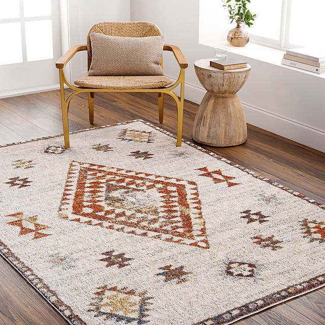 Kanley Orange 7'10 x 10' Area Rug - Thumbnail - Image 2