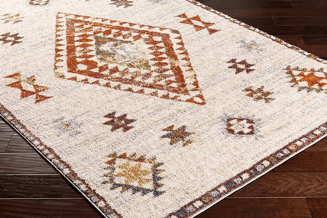 Kanley Orange 7'10 x 10' Area Rug - Thumbnail - Image 6