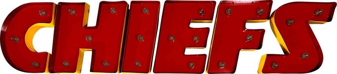 Kansas City Cheifs Red Metal Wall Decor