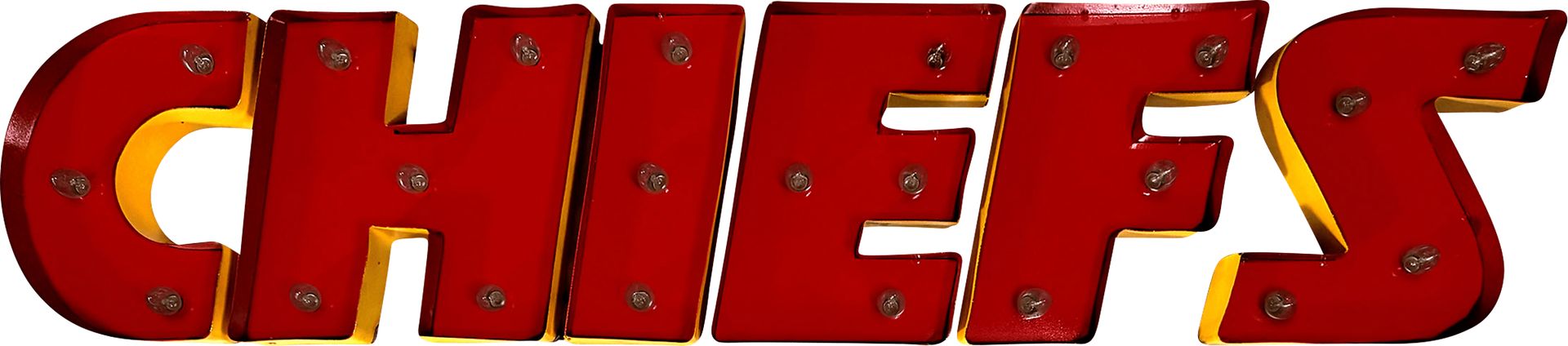 Kansas City Cheifs Red Metal Wall Decor - Image 1