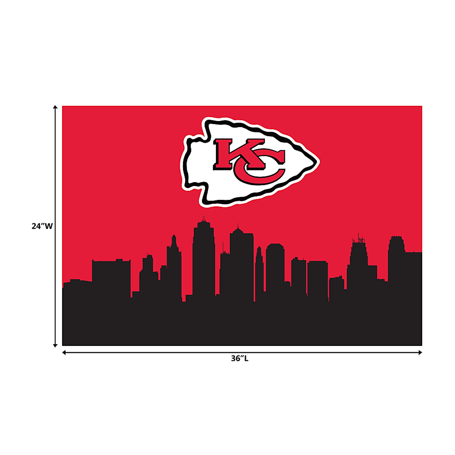 Kansas City Chiefs 2' x 3' Machine Washable Rug - Image 3