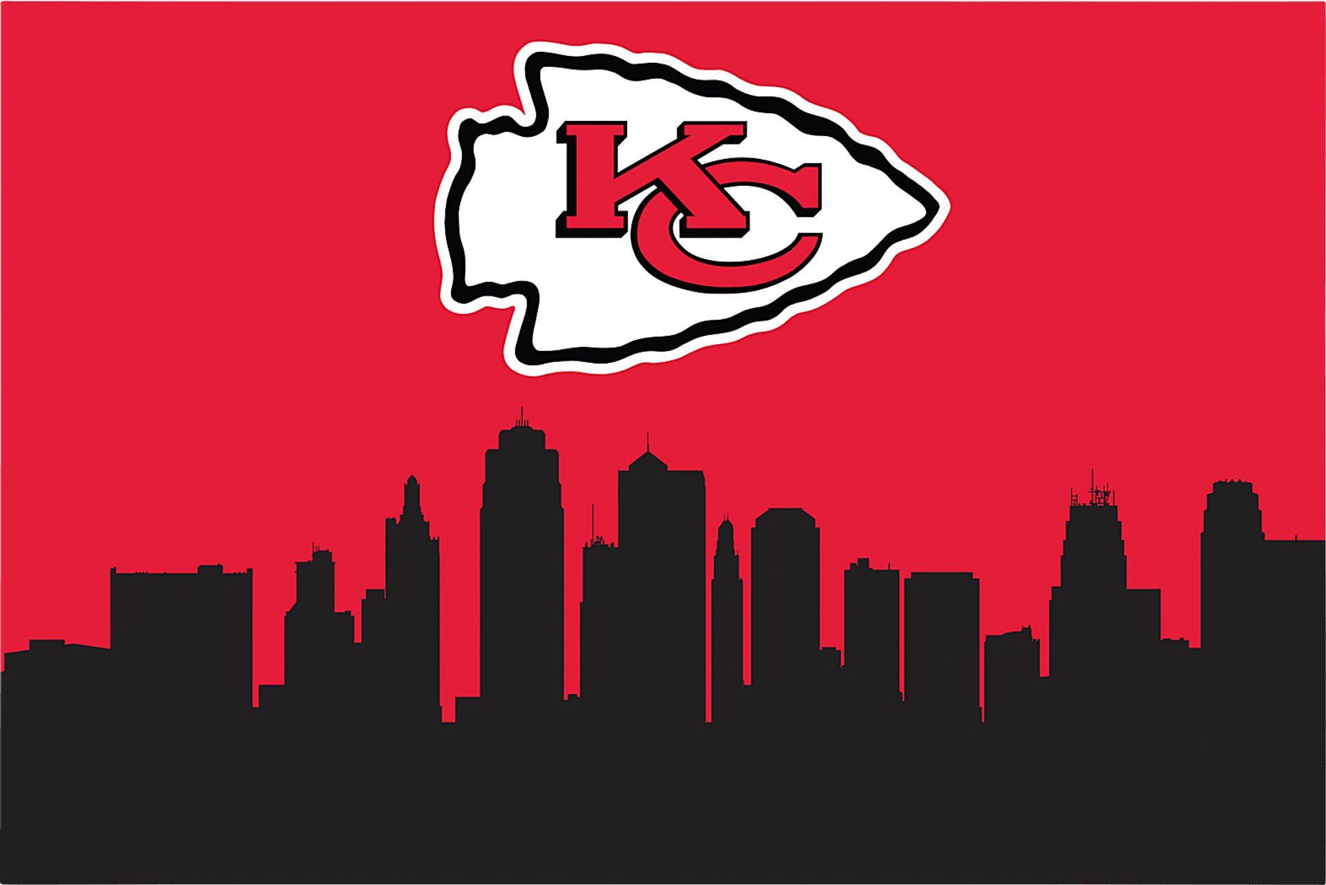 Kansas City Chiefs 2' x 3' Machine Washable Rug - Image 1