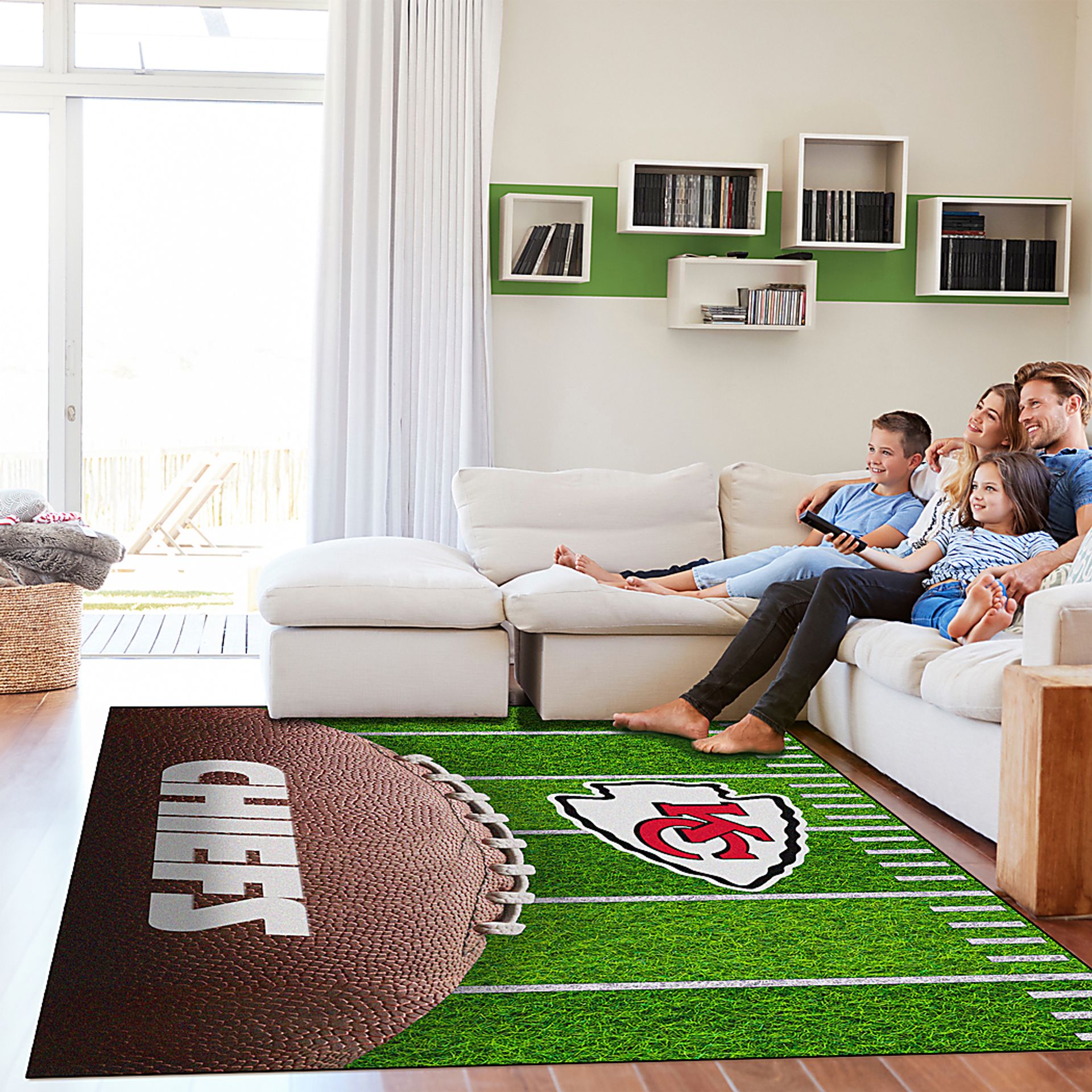 Kansas City Chiefs 5' x 7' Machine Washable Rug - Image 2