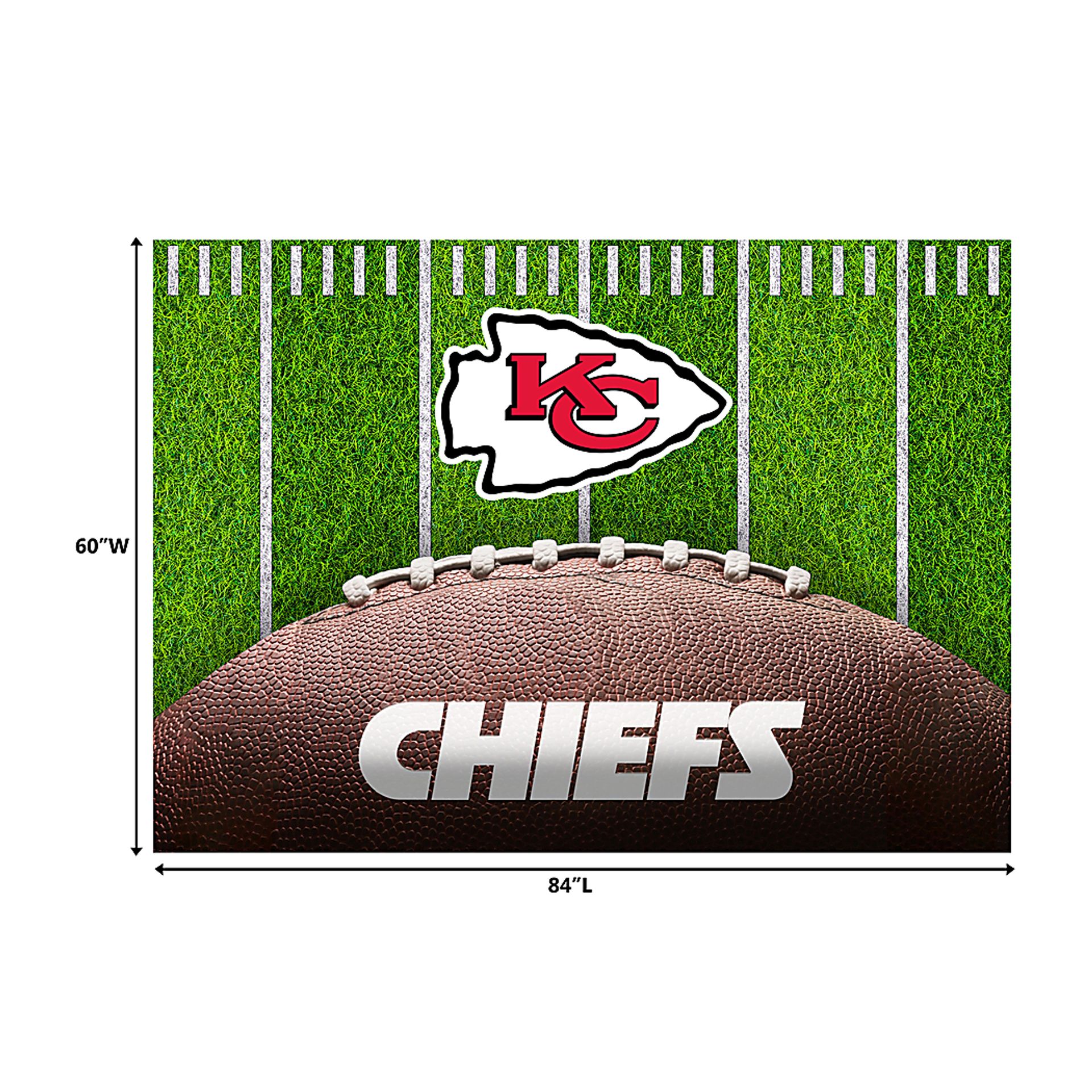 Kansas City Chiefs 5' x 7' Machine Washable Rug - Image 3