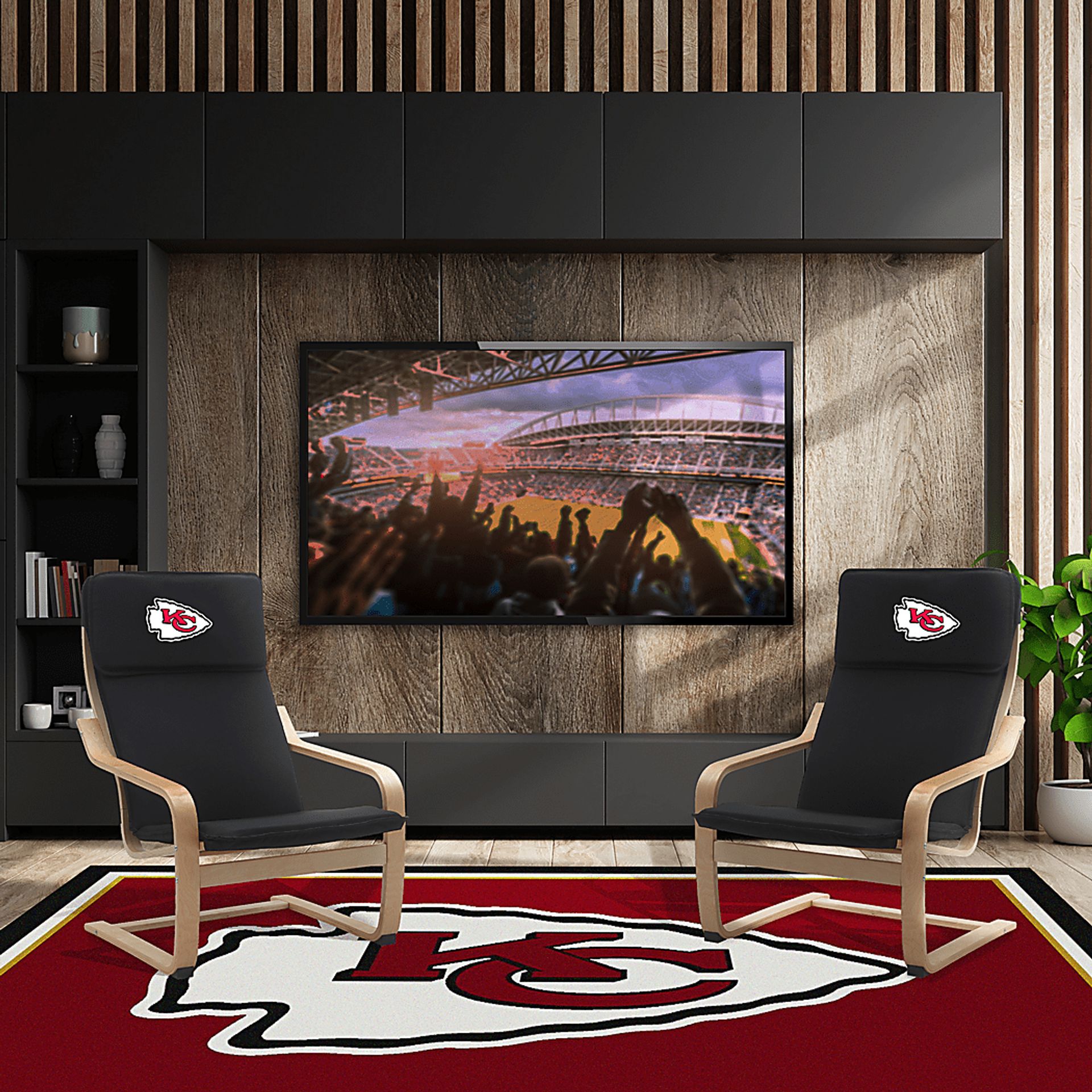 Kansas City Chiefs Black Accent Chair - Image 6