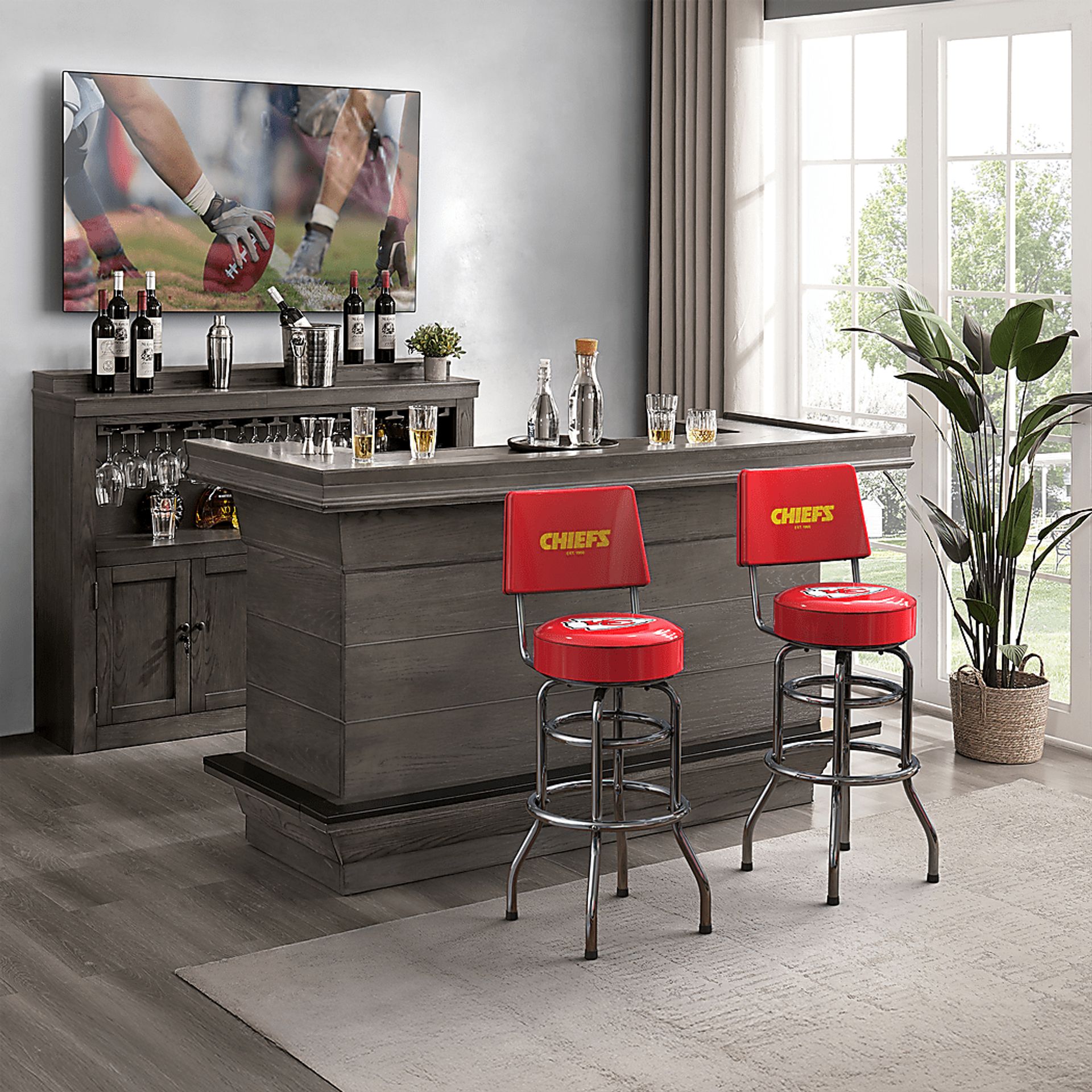 Kansas City Chiefs Red Barstool - Image 2