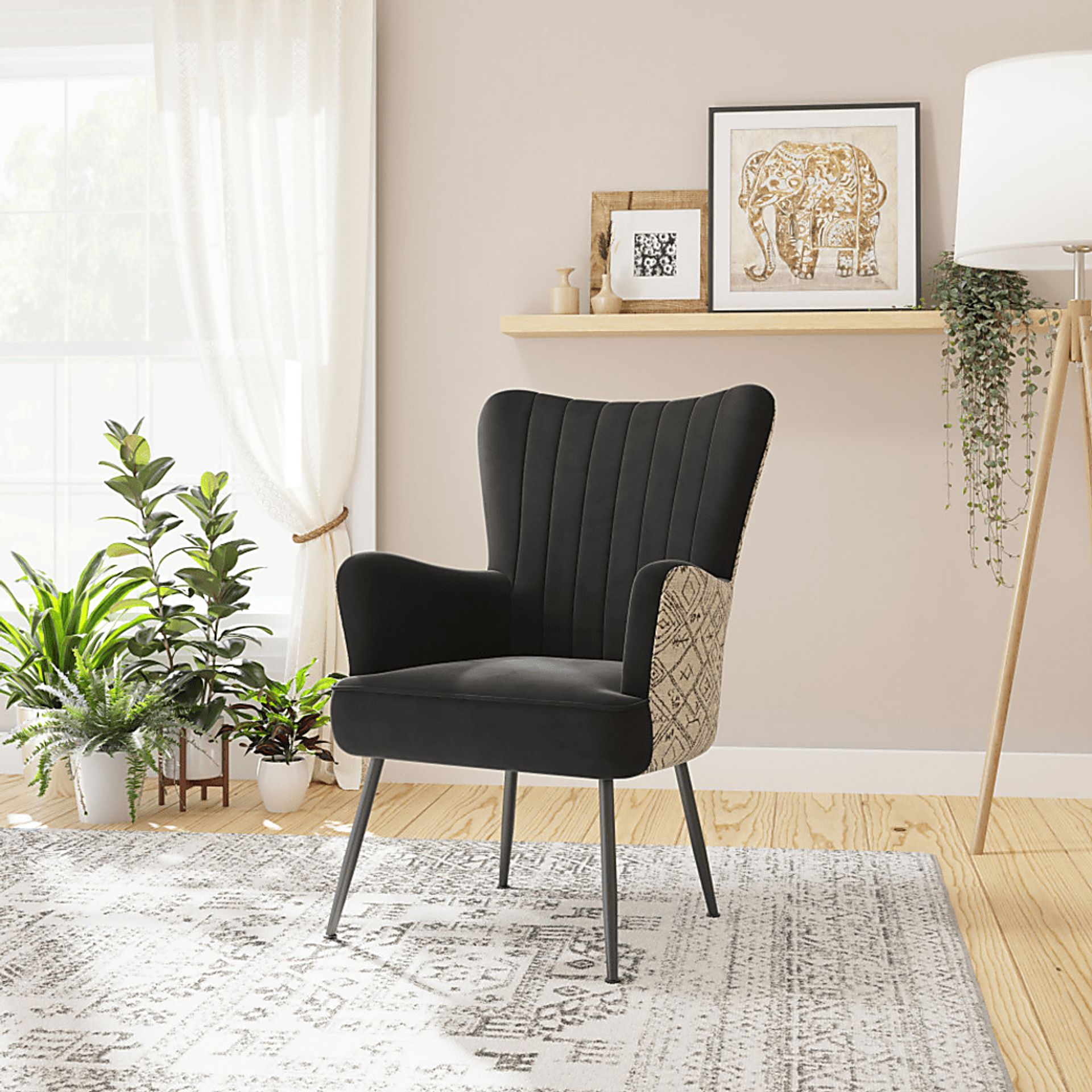 Kapford Black Accent Chair - Image 4