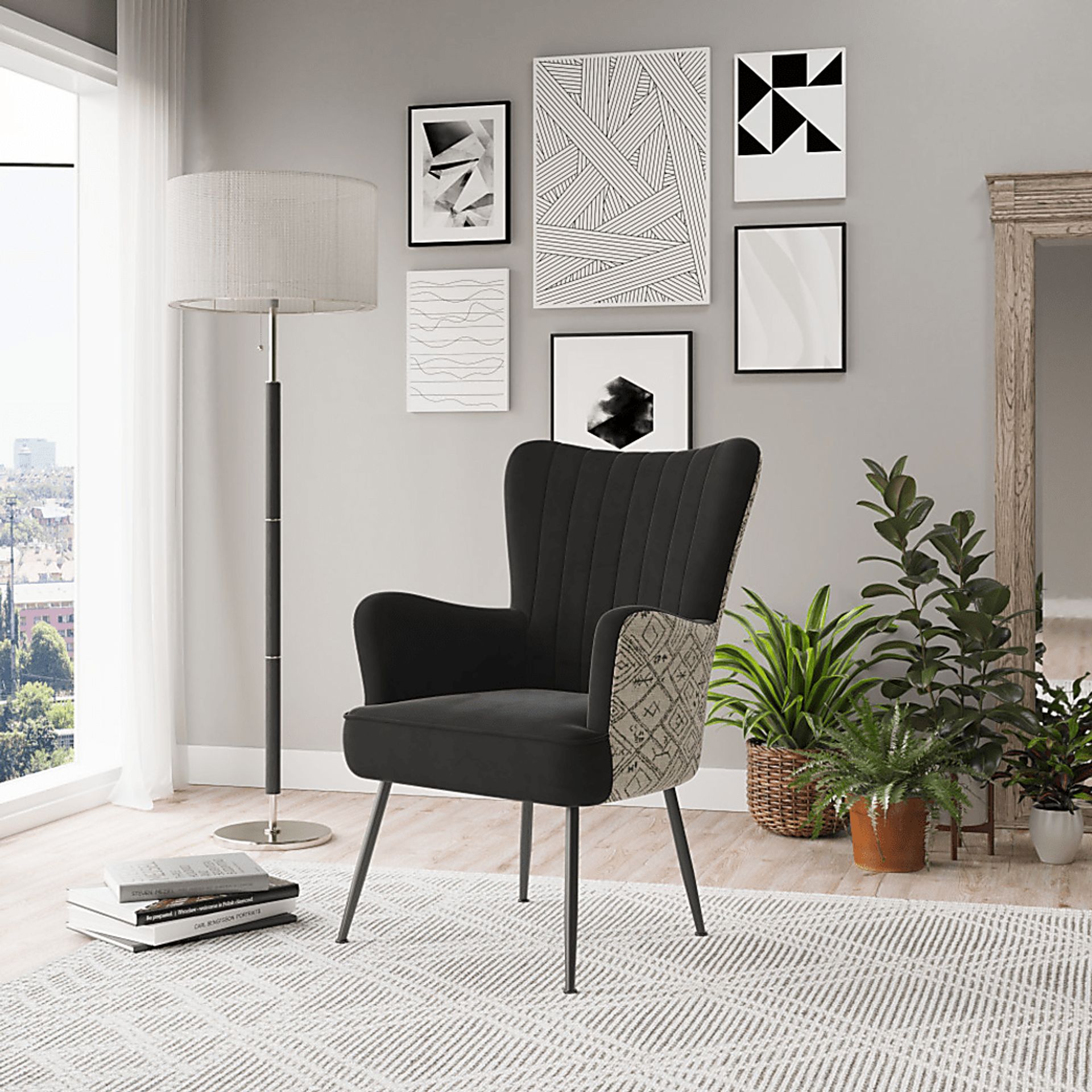 Kapford Black Accent Chair - Image 5