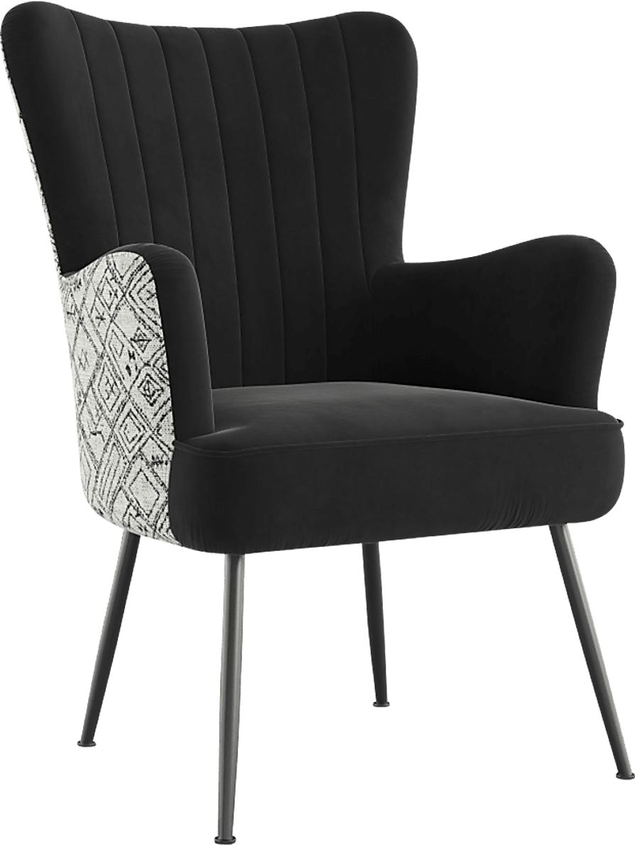 Kapford Black Polyester Fabric Accent Chair Rooms To Go