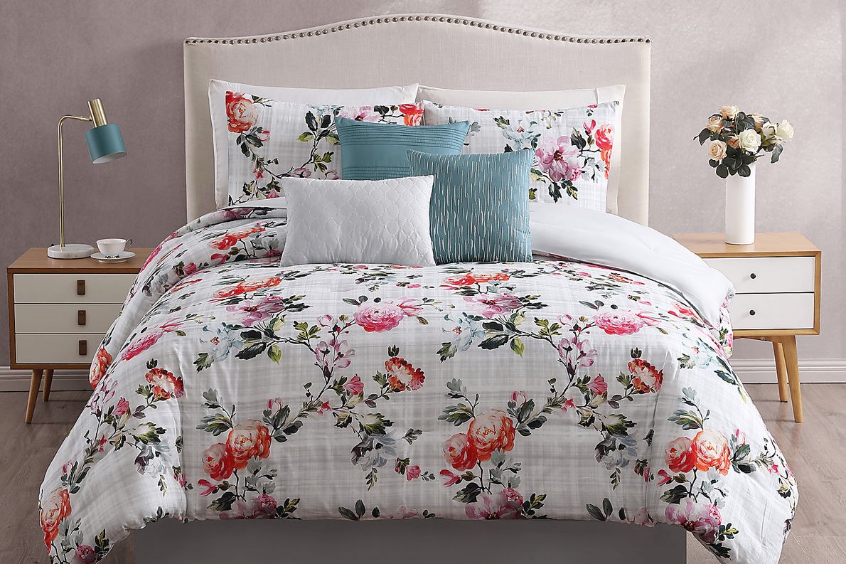 Kaphan Gray 7 Pc King Comforter Set