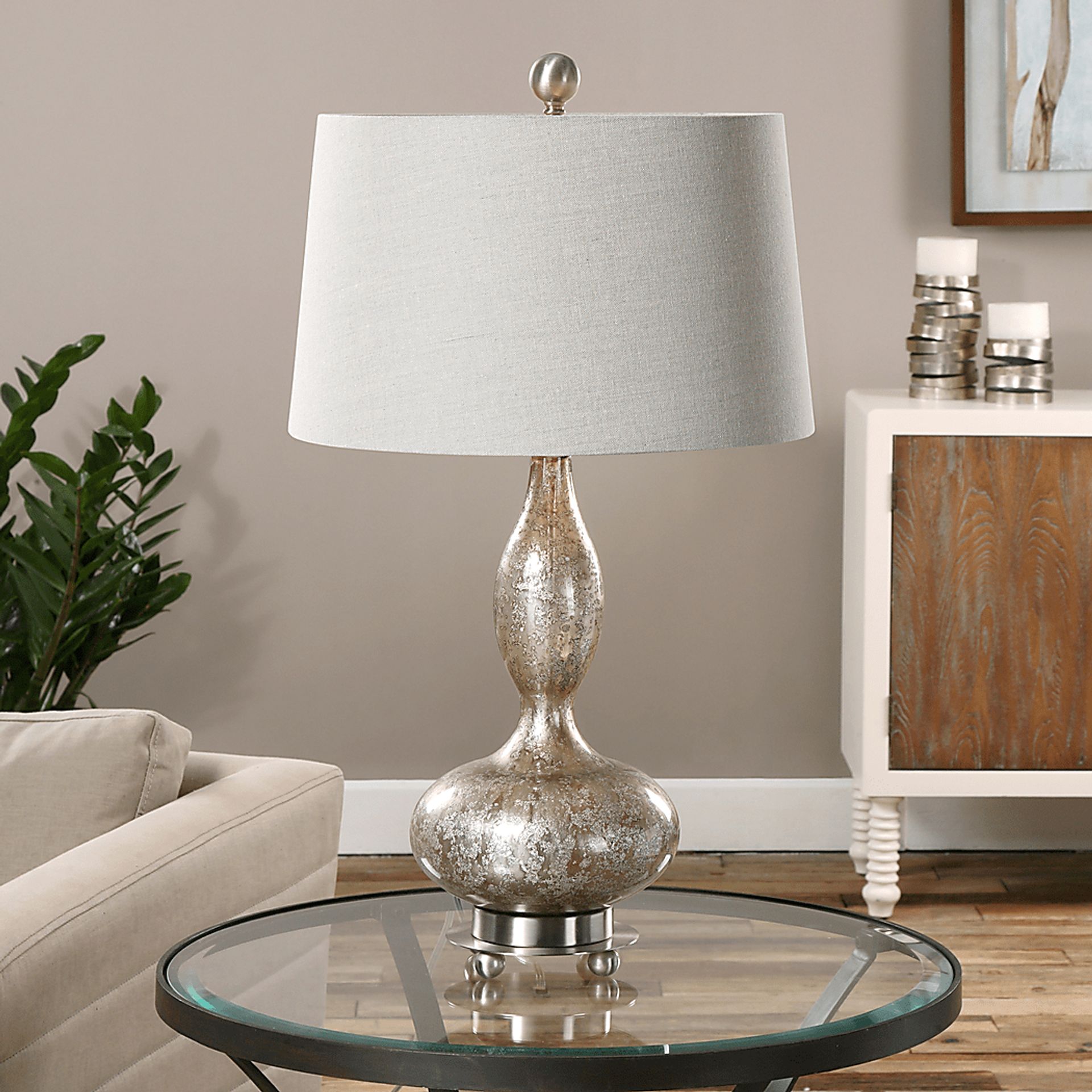Kara Hollow Nickel Table Lamps, Set of 2 - Image 2