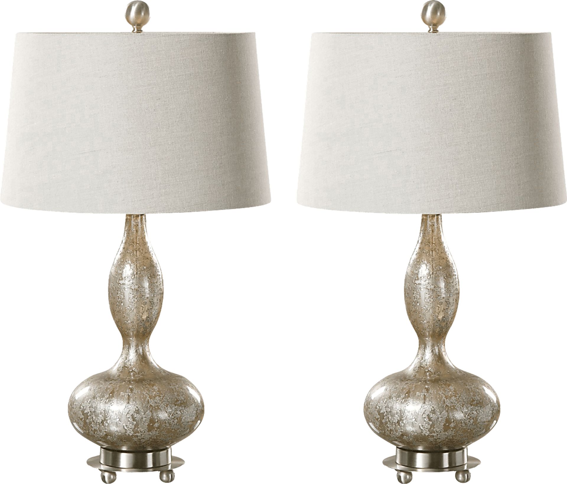 Kara Hollow Nickel Table Lamps, Set of 2 - Image 1