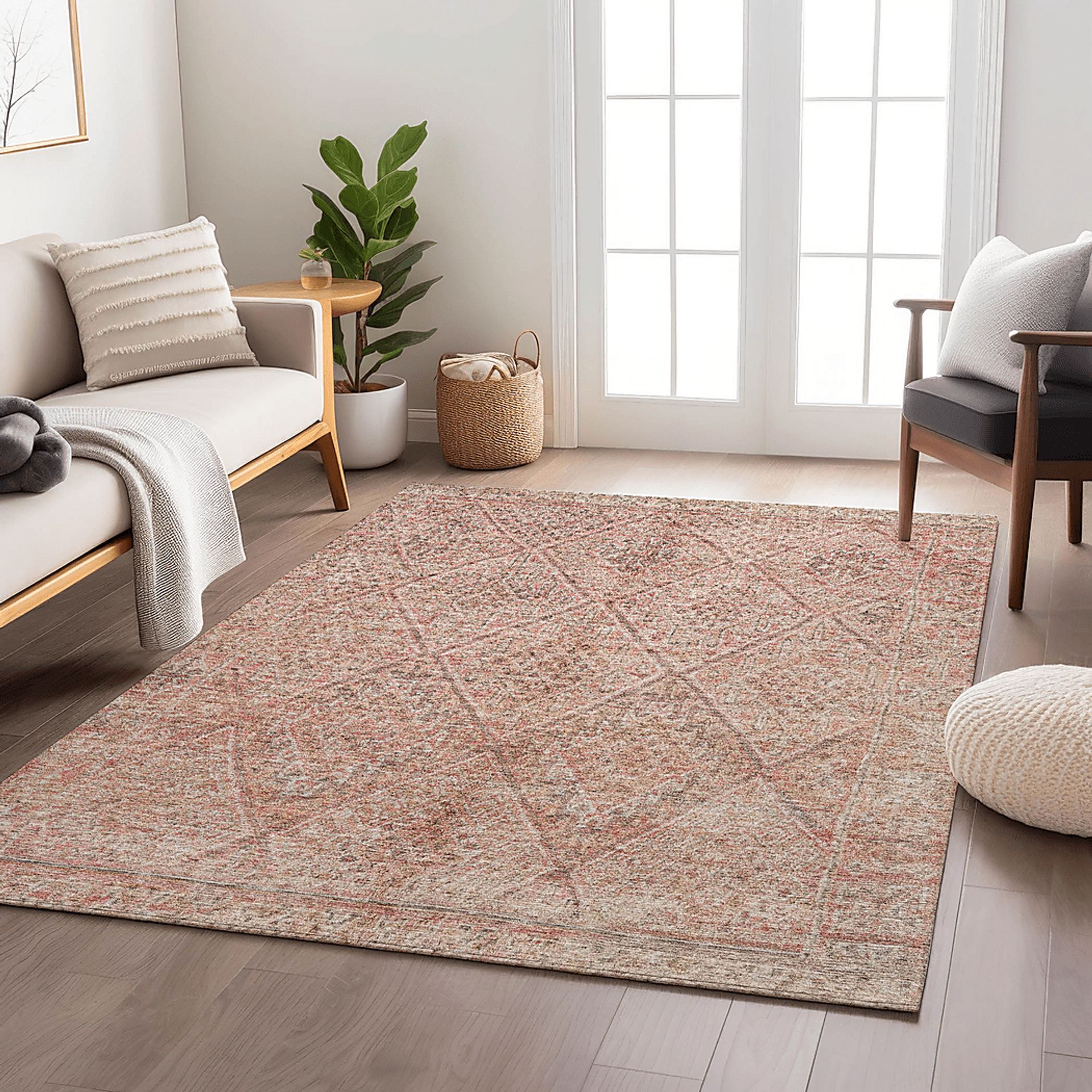 Karabell Pink 5' x 8' Rug - Image 2