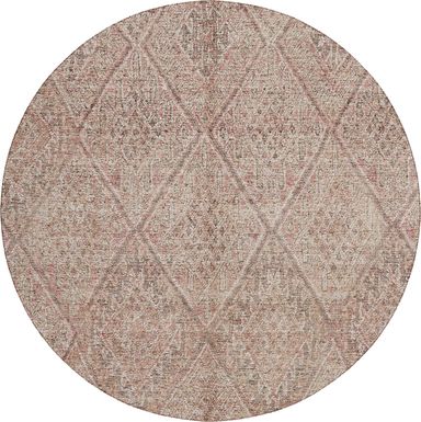 Karabell Pink 8' Round Rug