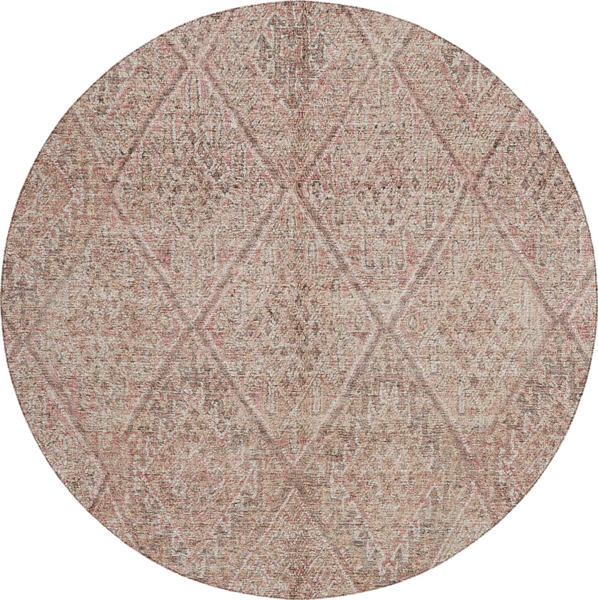 Karabell Pink 8' Round Rug - Image 1
