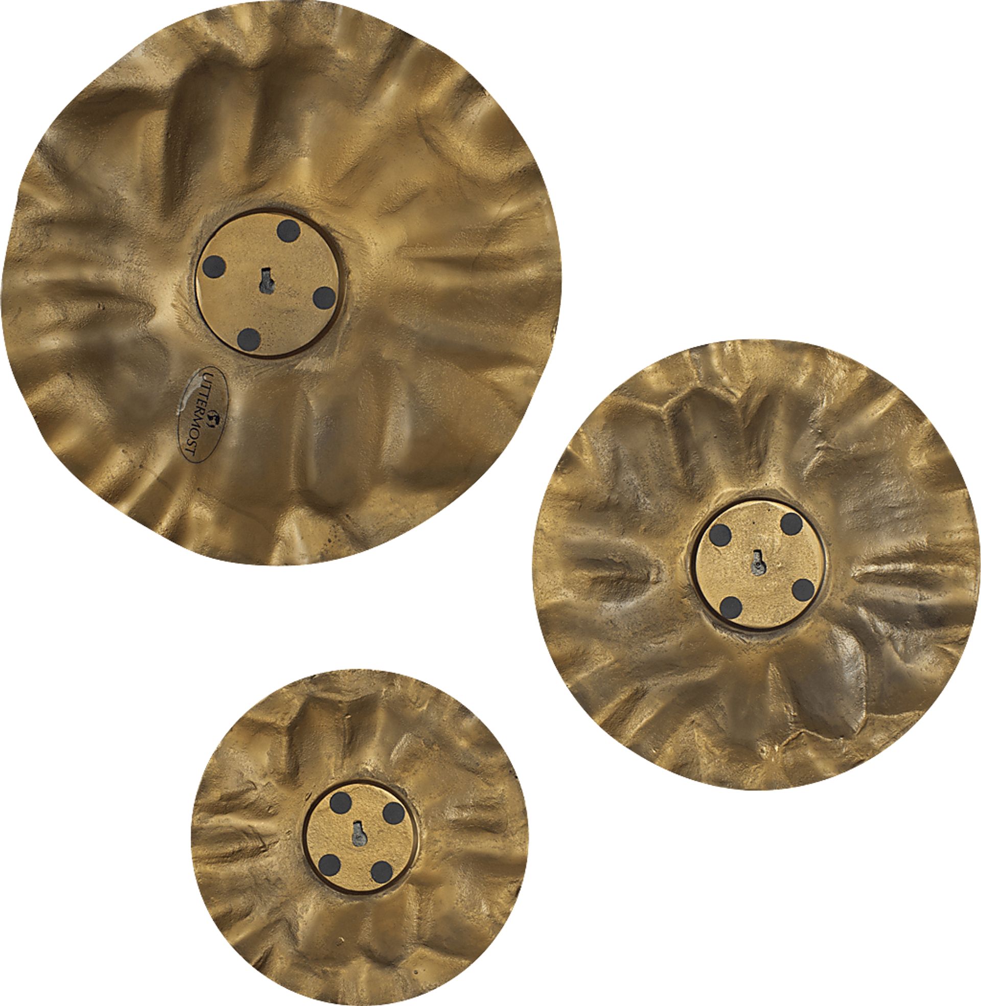 Karalina Gold Outdoor Wall Art, Set of 3 - Image 3