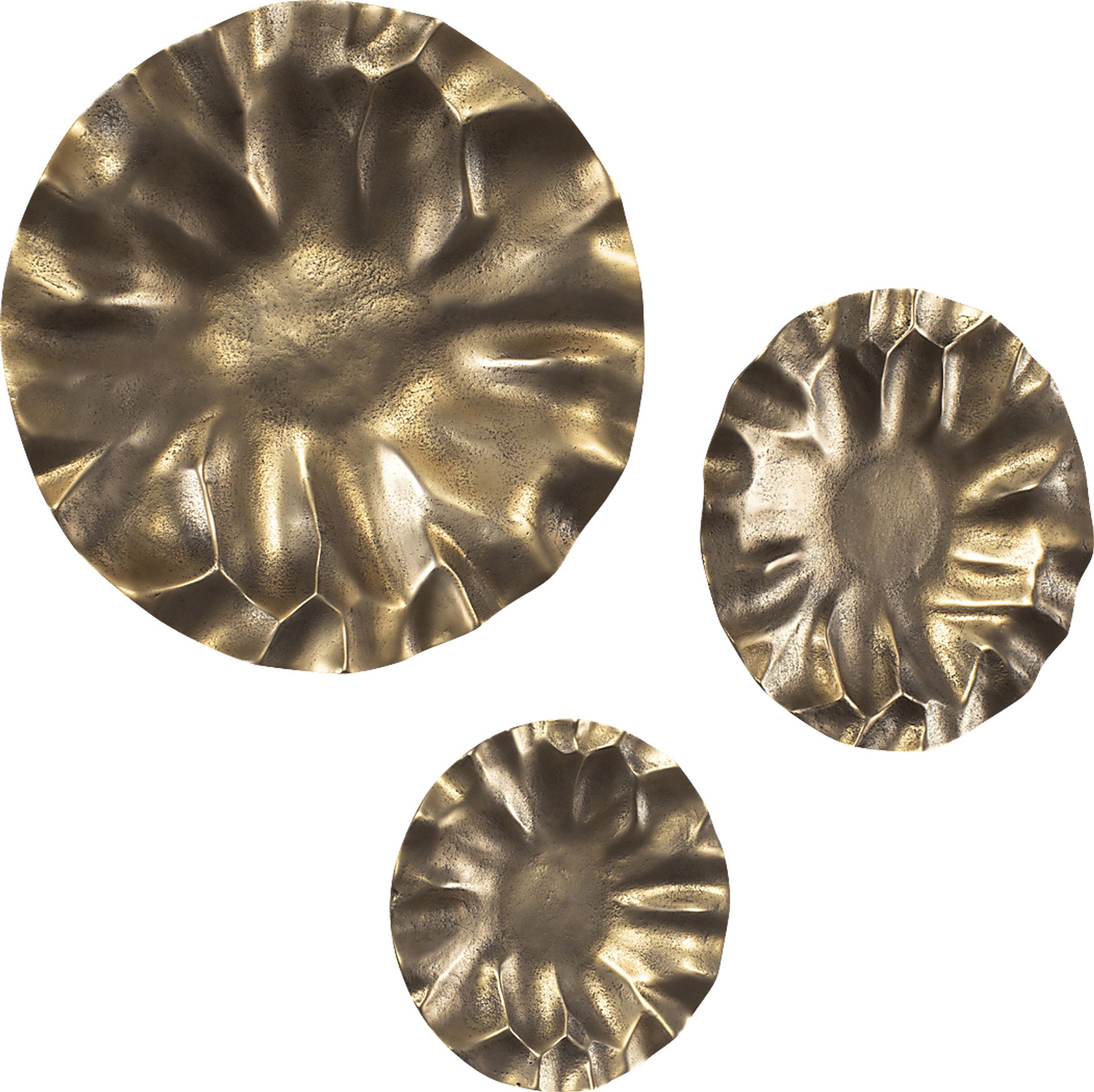 Karalina Gold Outdoor Wall Art, Set of 3 - Image 4