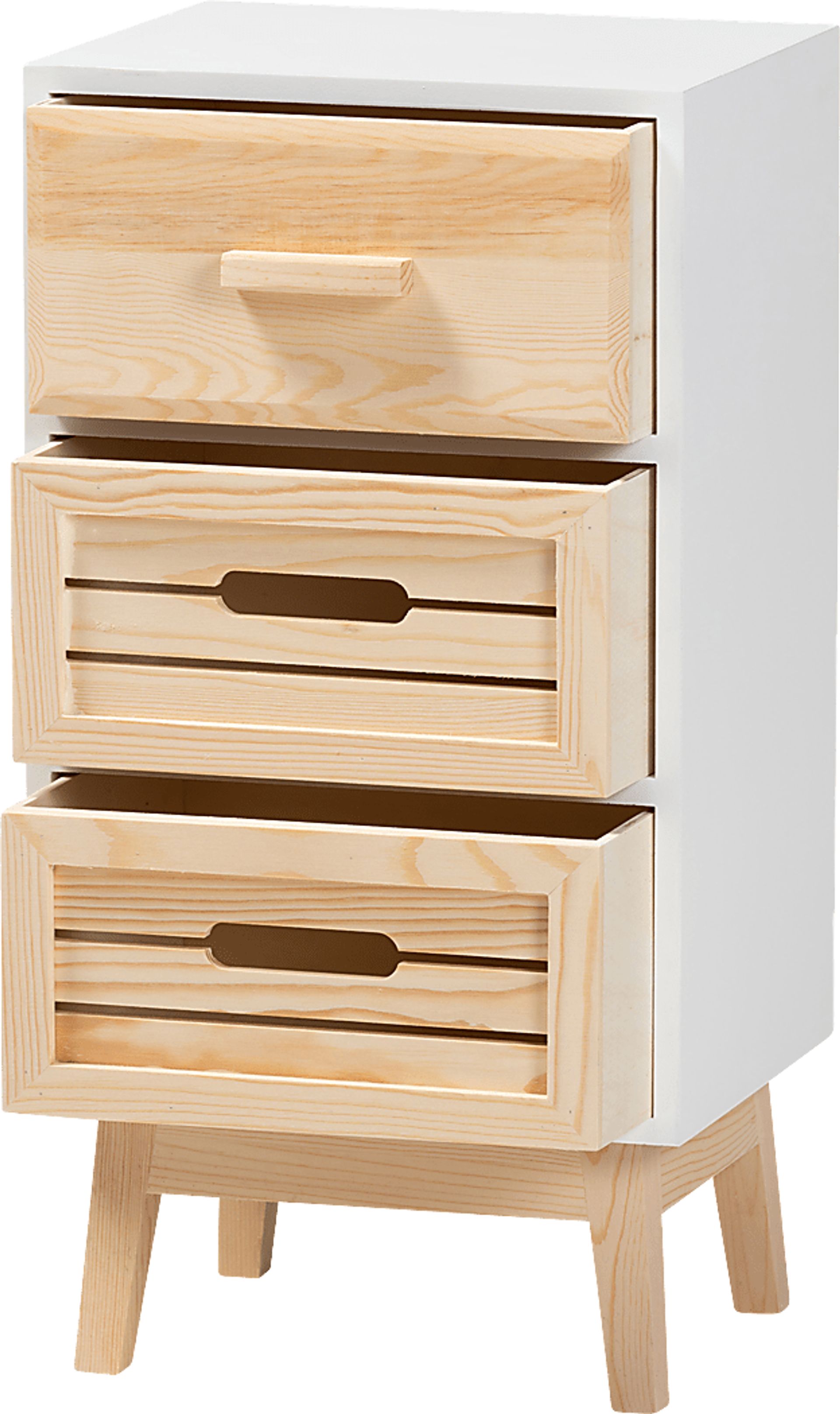 Karanne White Small 3 Drawer Accent Cabinet - Image 2