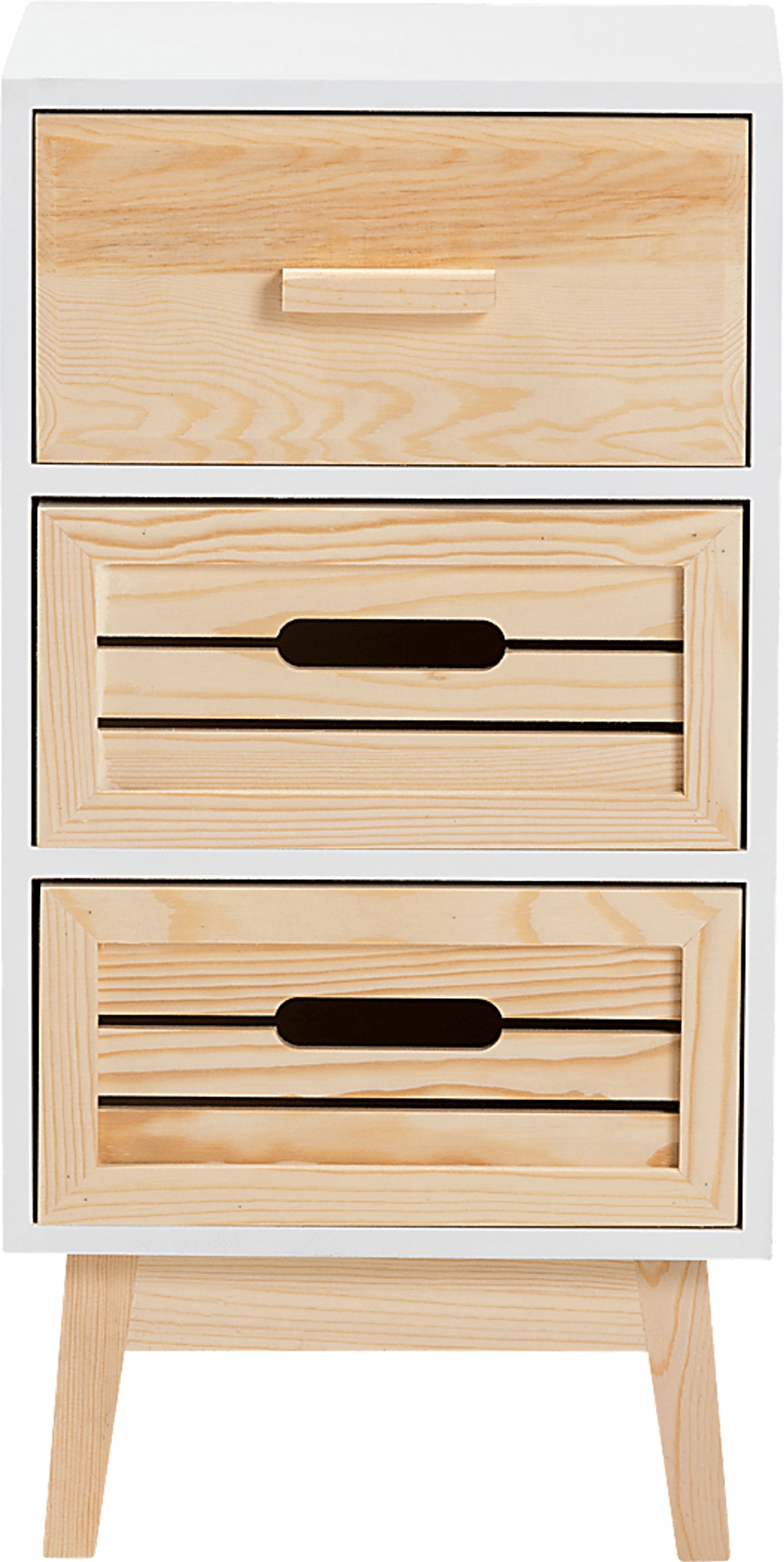 Karanne White Small 3 Drawer Accent Cabinet - Image 3
