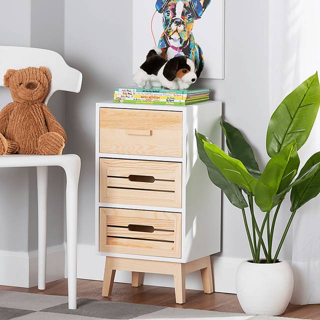Karanne White Small 3 Drawer Accent Cabinet - Thumbnail - Image 8