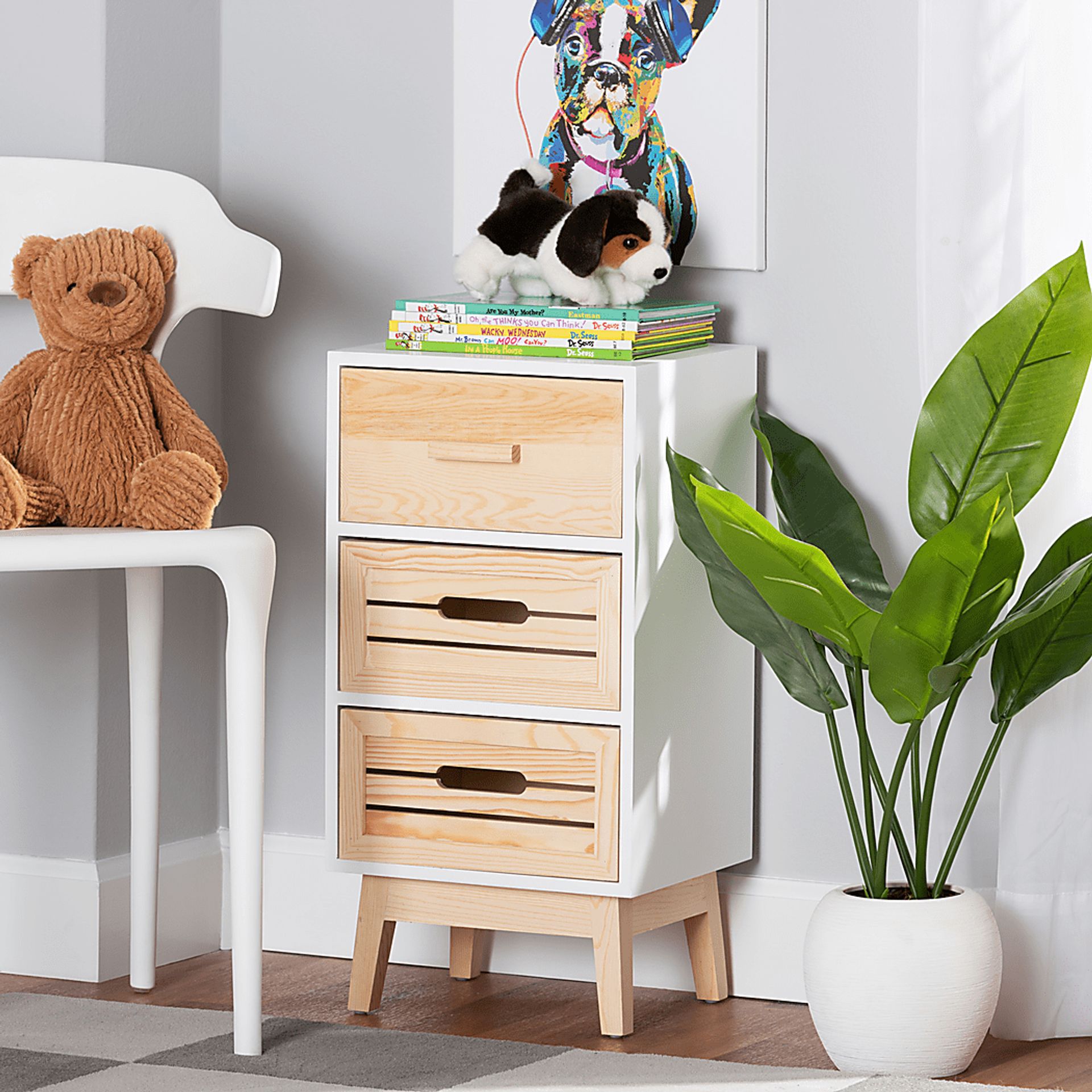 Karanne White Small 3 Drawer Accent Cabinet - Image 8