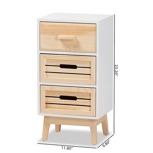 Karanne White Small 3 Drawer Accent Cabinet - Thumbnail - Image 9