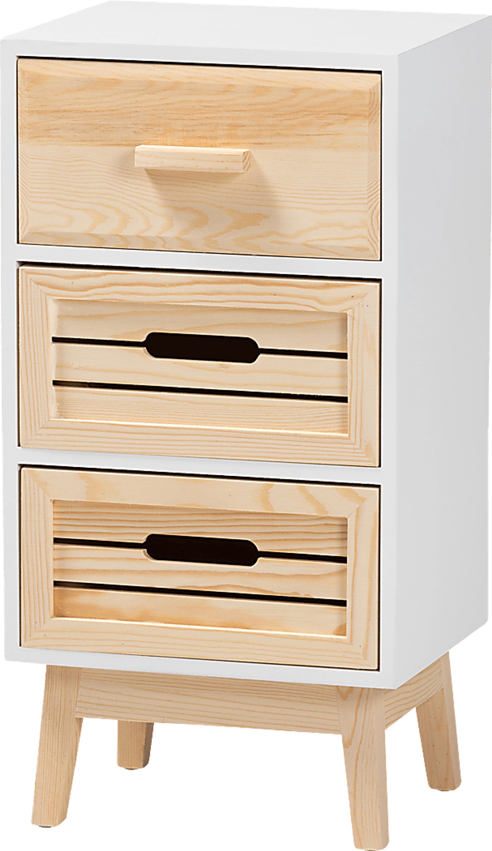 Karanne White Small 3 Drawer Accent Cabinet - Image 1