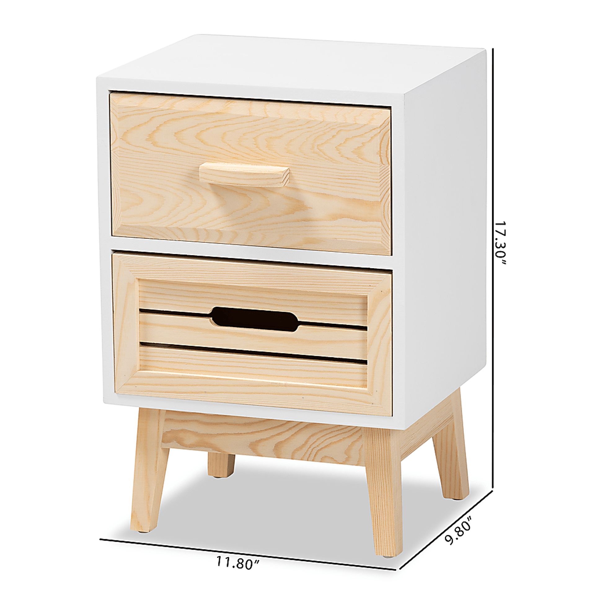 Karanne White Small Nightstand - Image 8