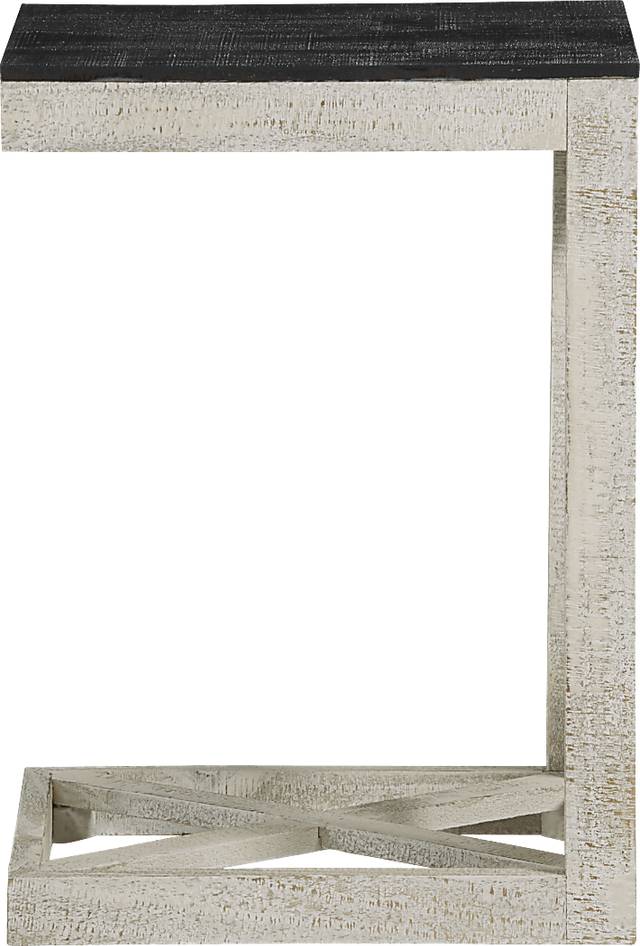 Karcia White End Table - Thumbnail - Image 2