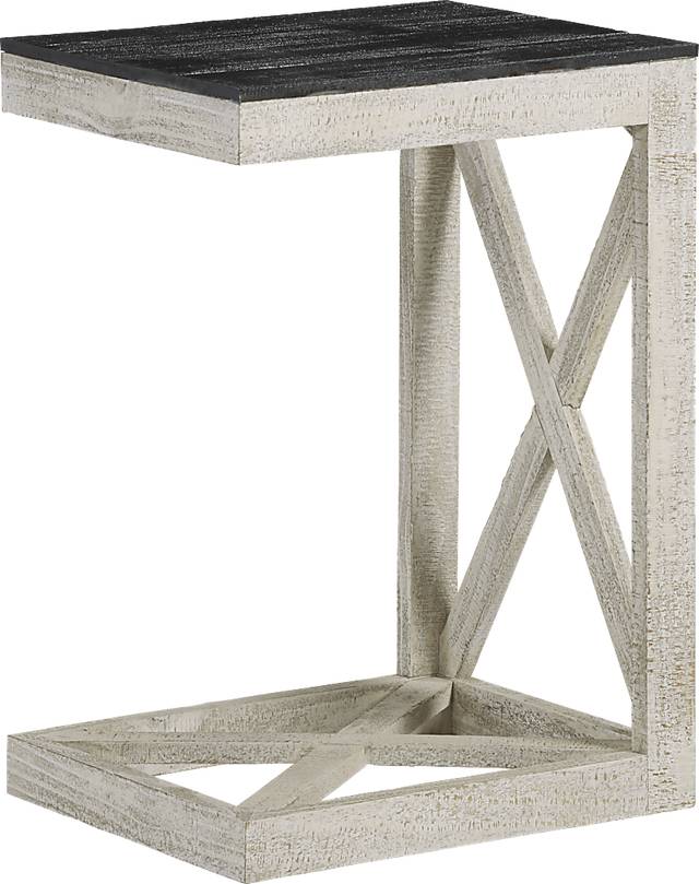 Karcia White End Table - Thumbnail - Image 1