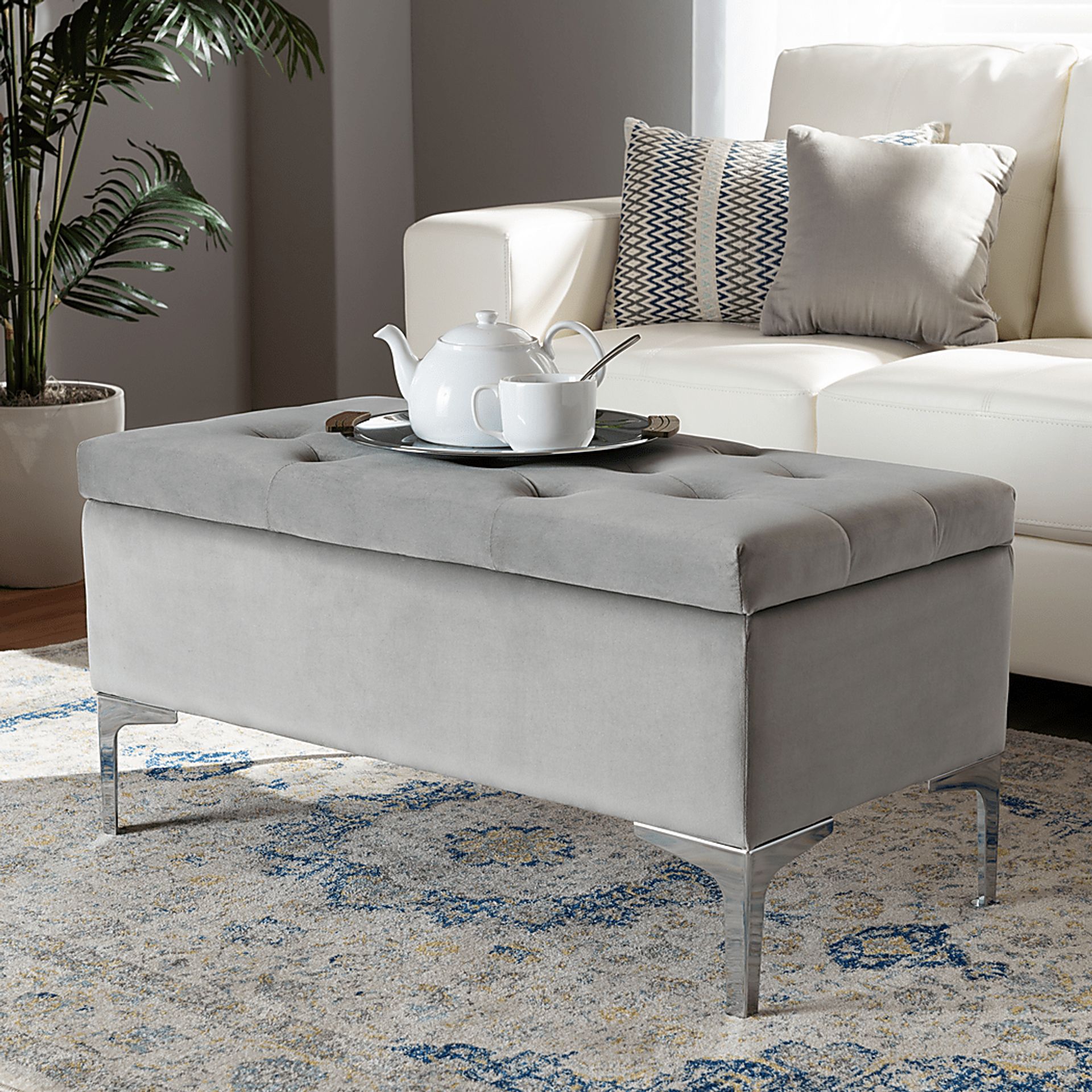 Kari Way Gray Ottoman - Image 8