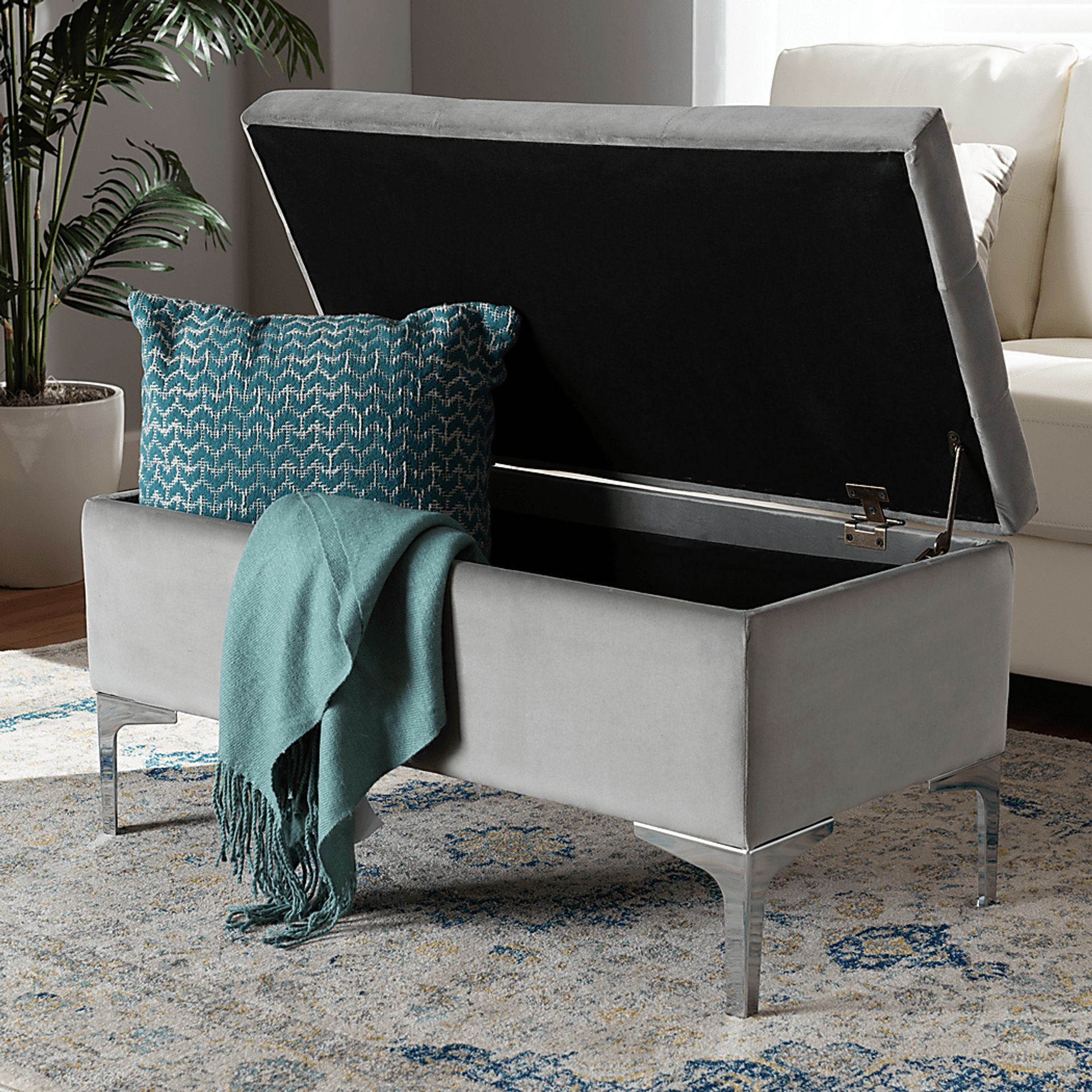 Kari Way Gray Ottoman - Image 9