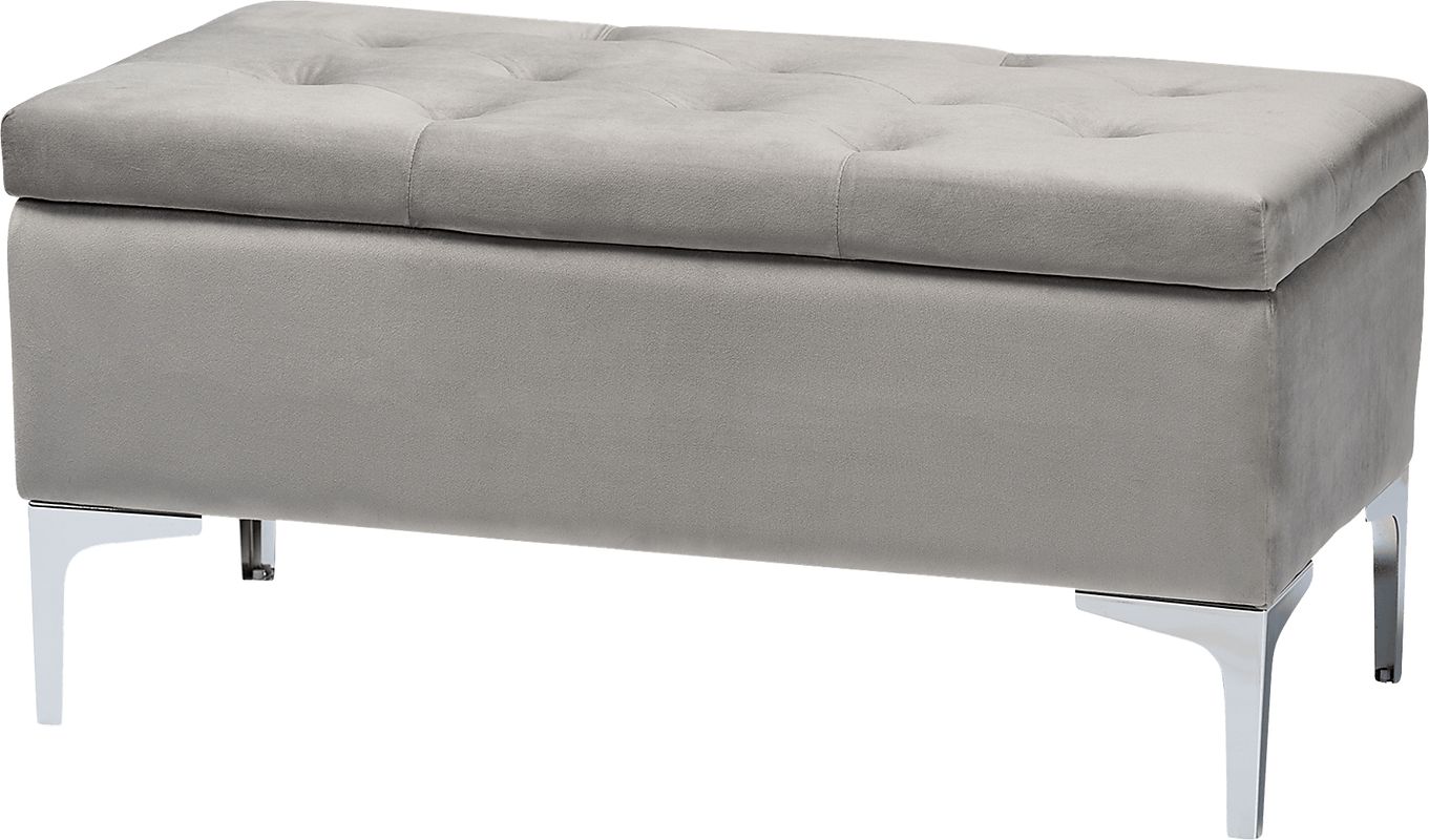 Kari Way Gray Ottoman