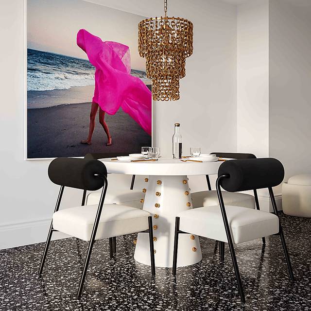 Karis Hollow Brass Chandelier - Thumbnail - Image 2