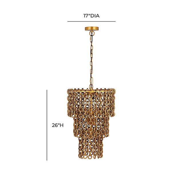 Karis Hollow Brass Chandelier - Thumbnail - Image 6
