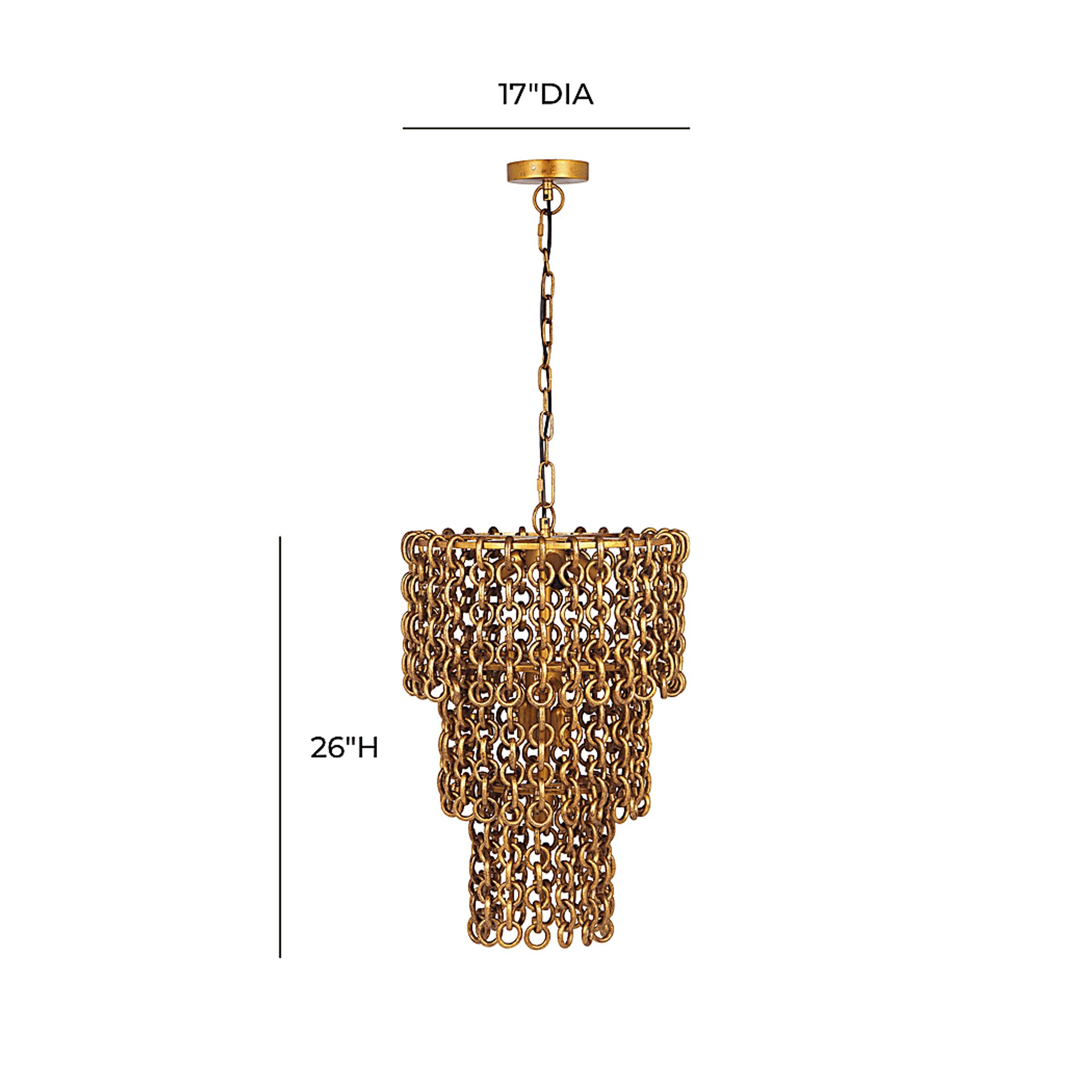 Karis Hollow Brass Chandelier - Image 6