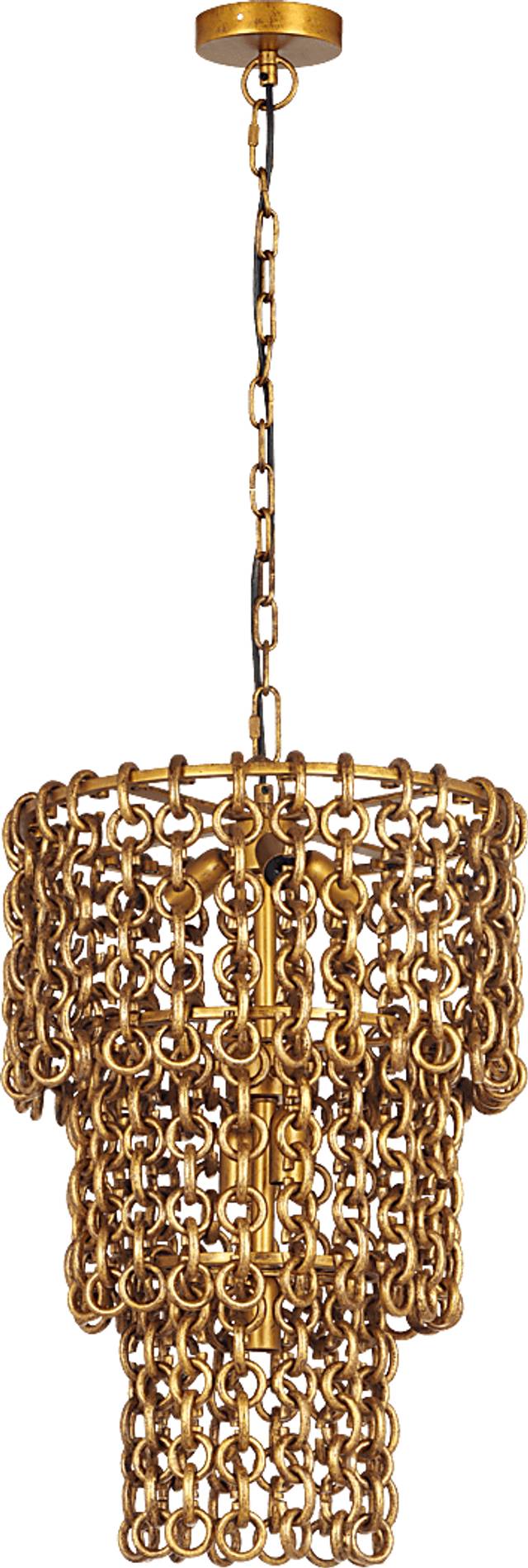 Karis Hollow Brass Chandelier - Thumbnail - Image 1