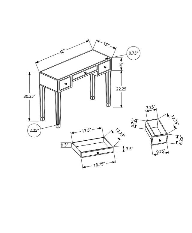 Karkeet Silver Sofa Table - Thumbnail - Image 3