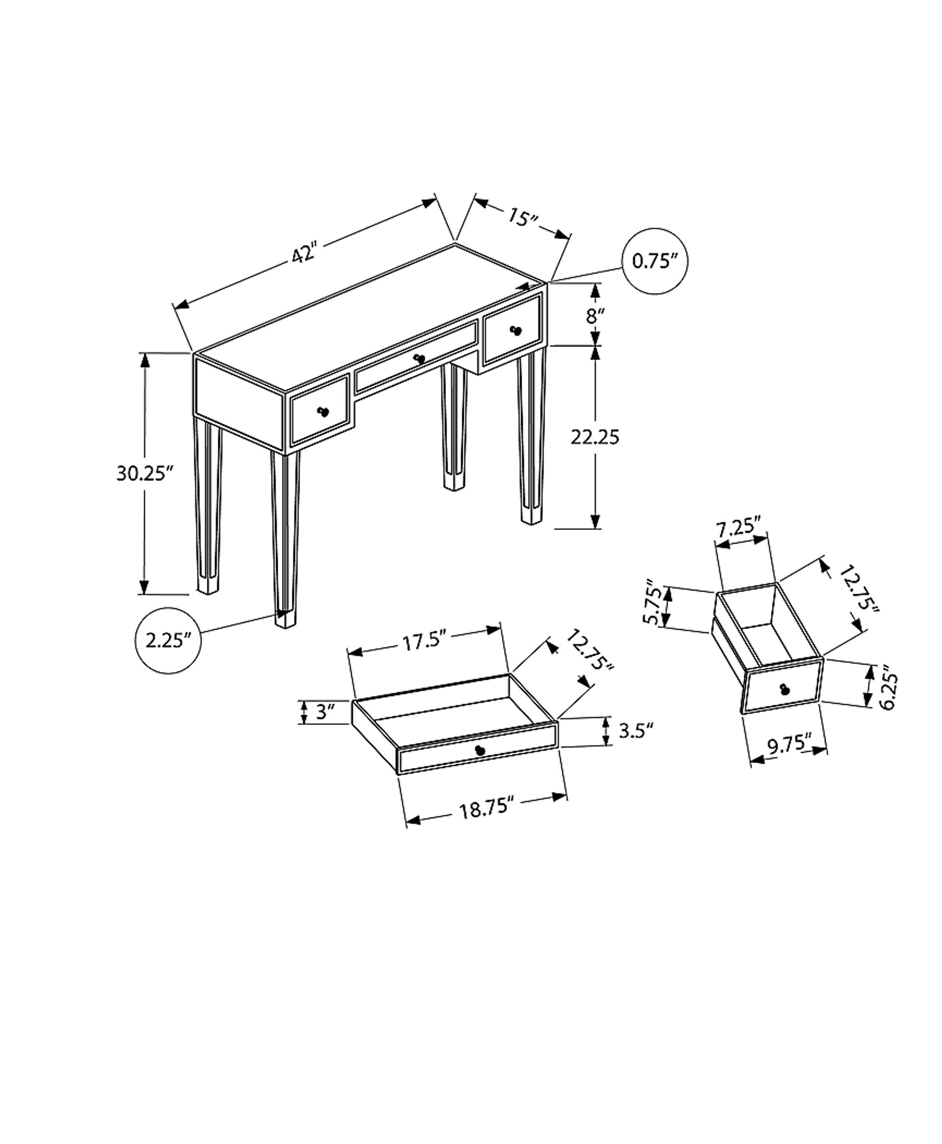 Karkeet Silver Sofa Table - Image 3