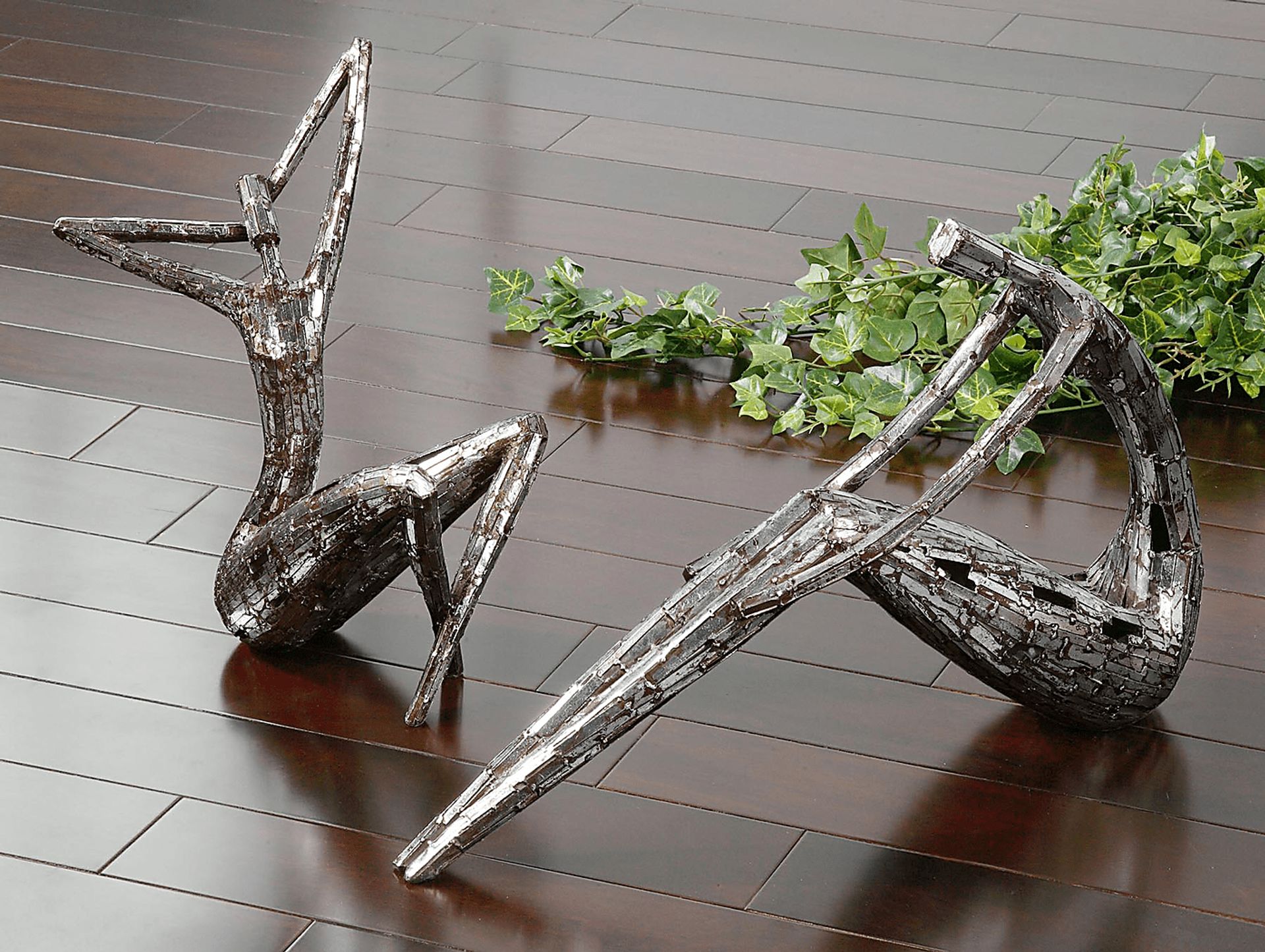 Karla's Pose Silver Statue, Set of 2 - Image 2