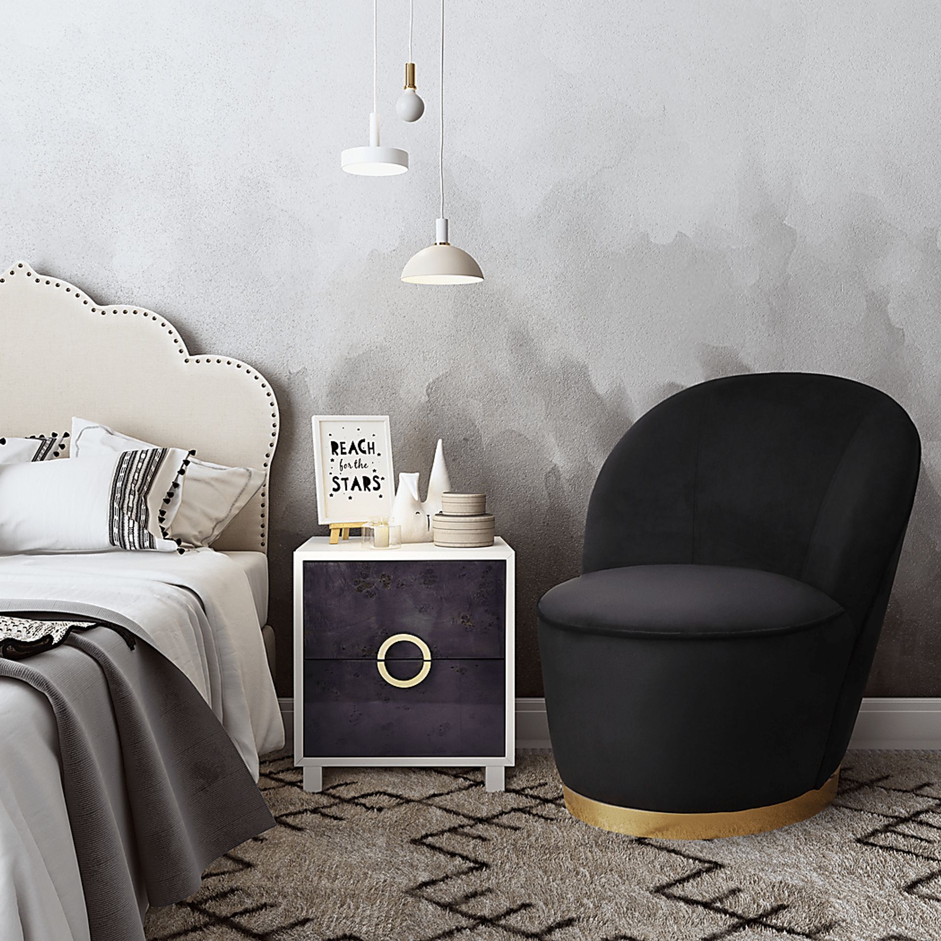 Karleen Black Accent Chair - Image 5