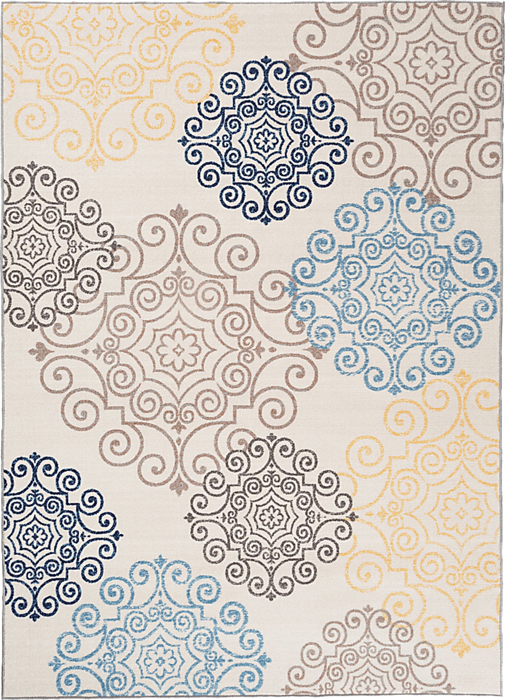 Karlene Cream 5'3 x 7'3 Rug - Image 1