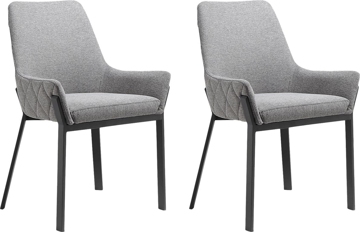 Karlowe Gray Arm Chair, Set of 2