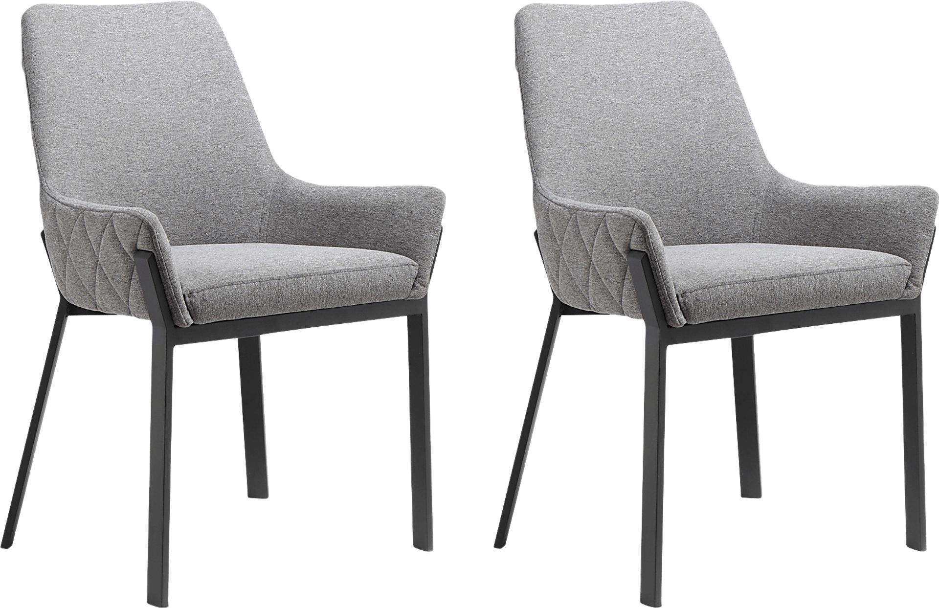 Karlowe Gray Arm Chair, Set of 2 - Image 1