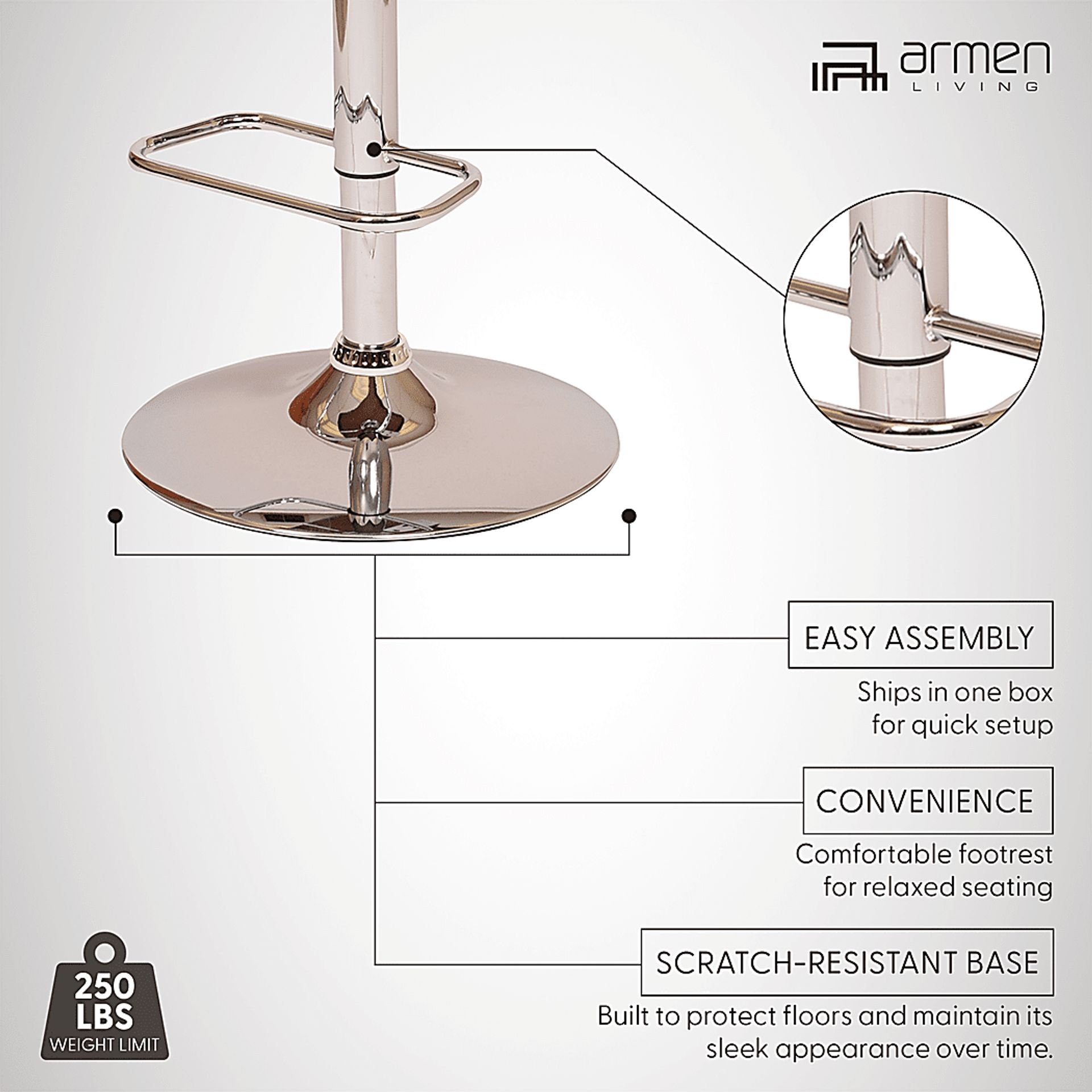 Karmarts Black Barstool - Image 3