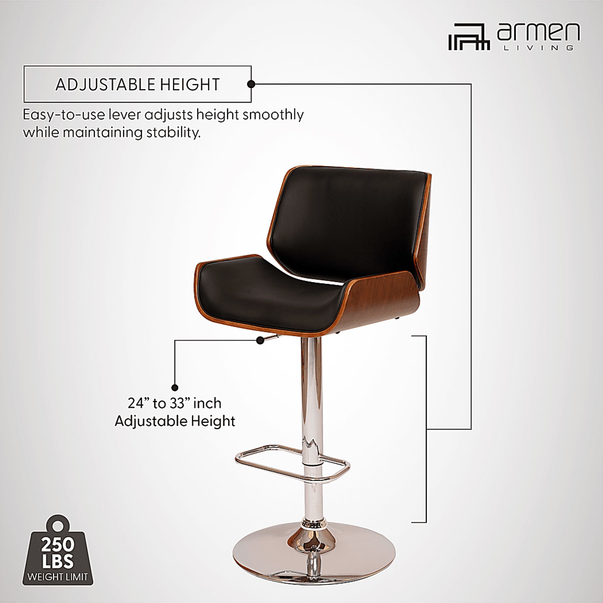 Karmarts Black Barstool - Image 4