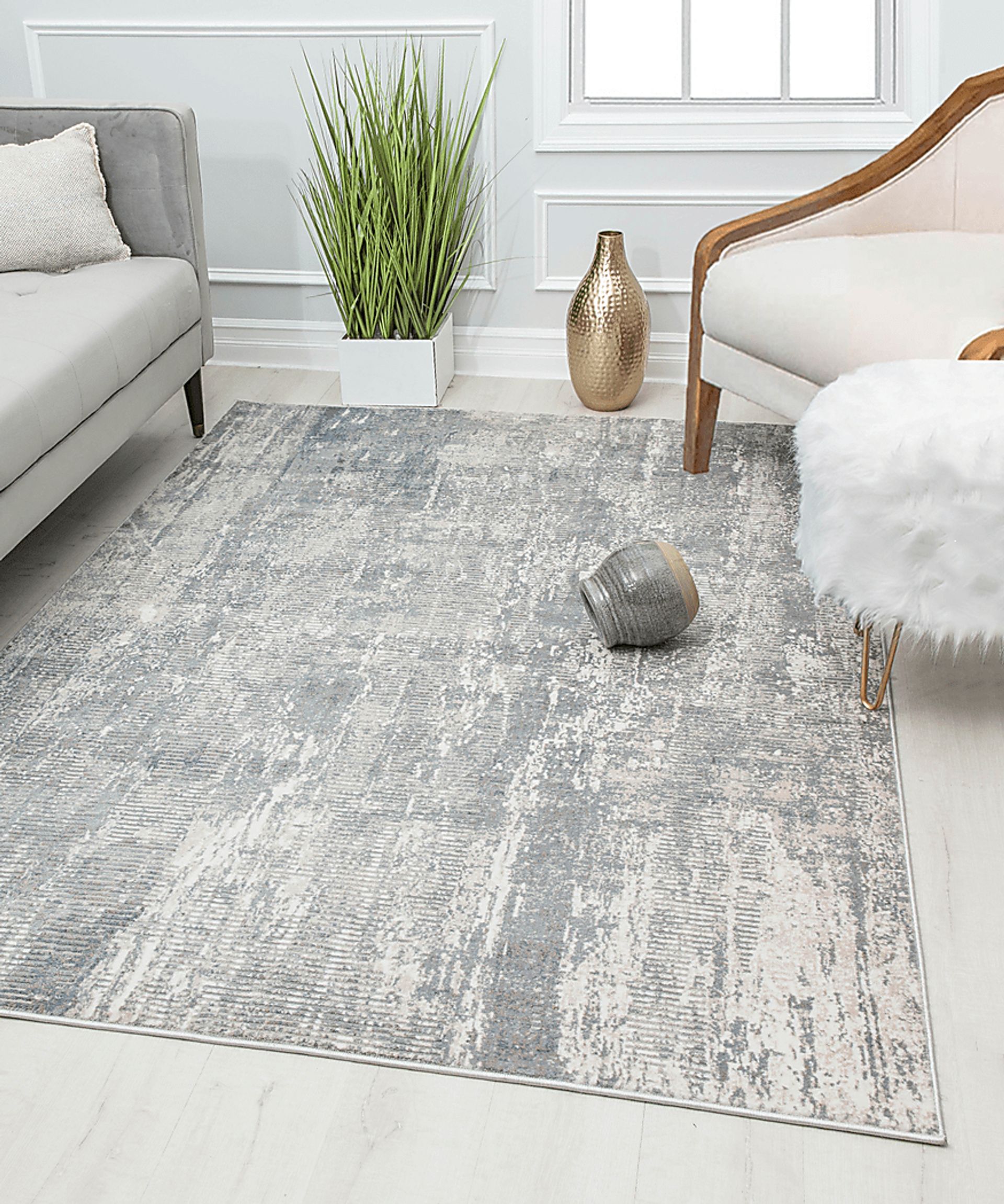 Karsha 5'3 x 7' Gray Rug - Image 2