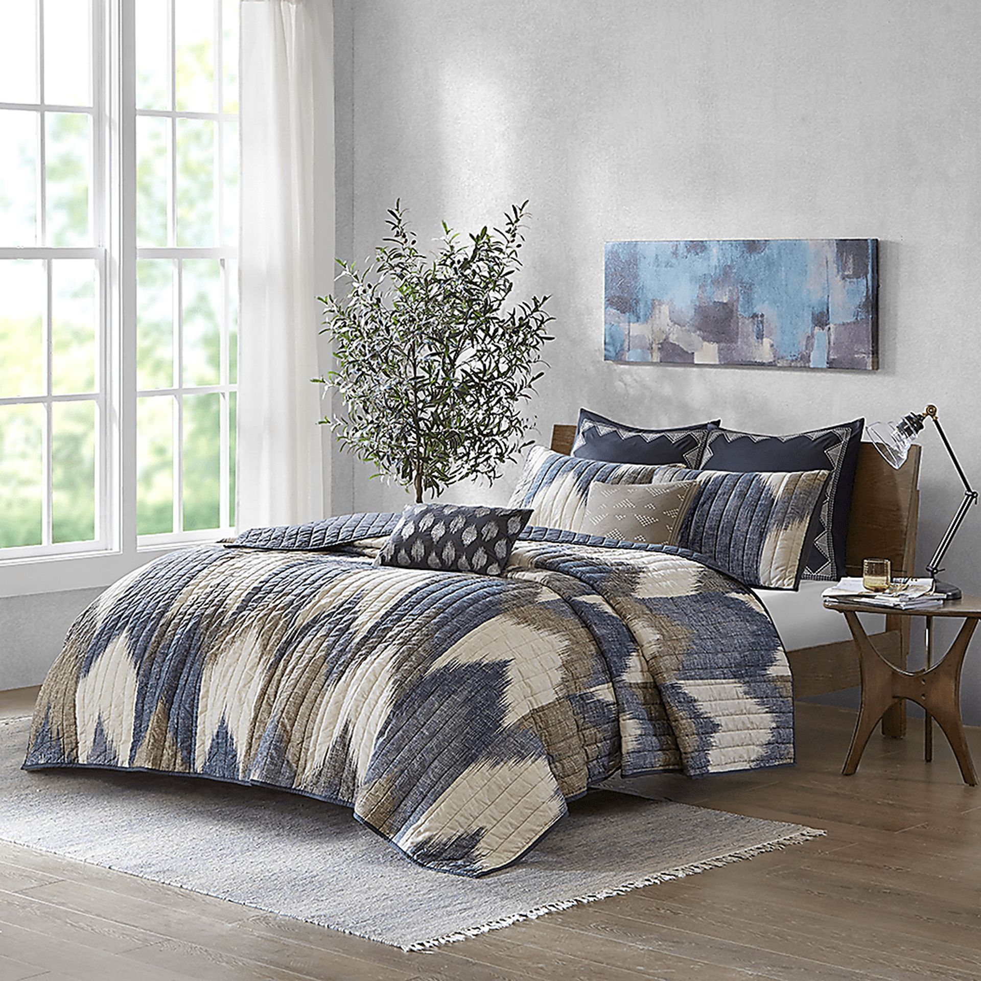 Kartr Blue King/Cal 3 pc Comforter Set - Image 3