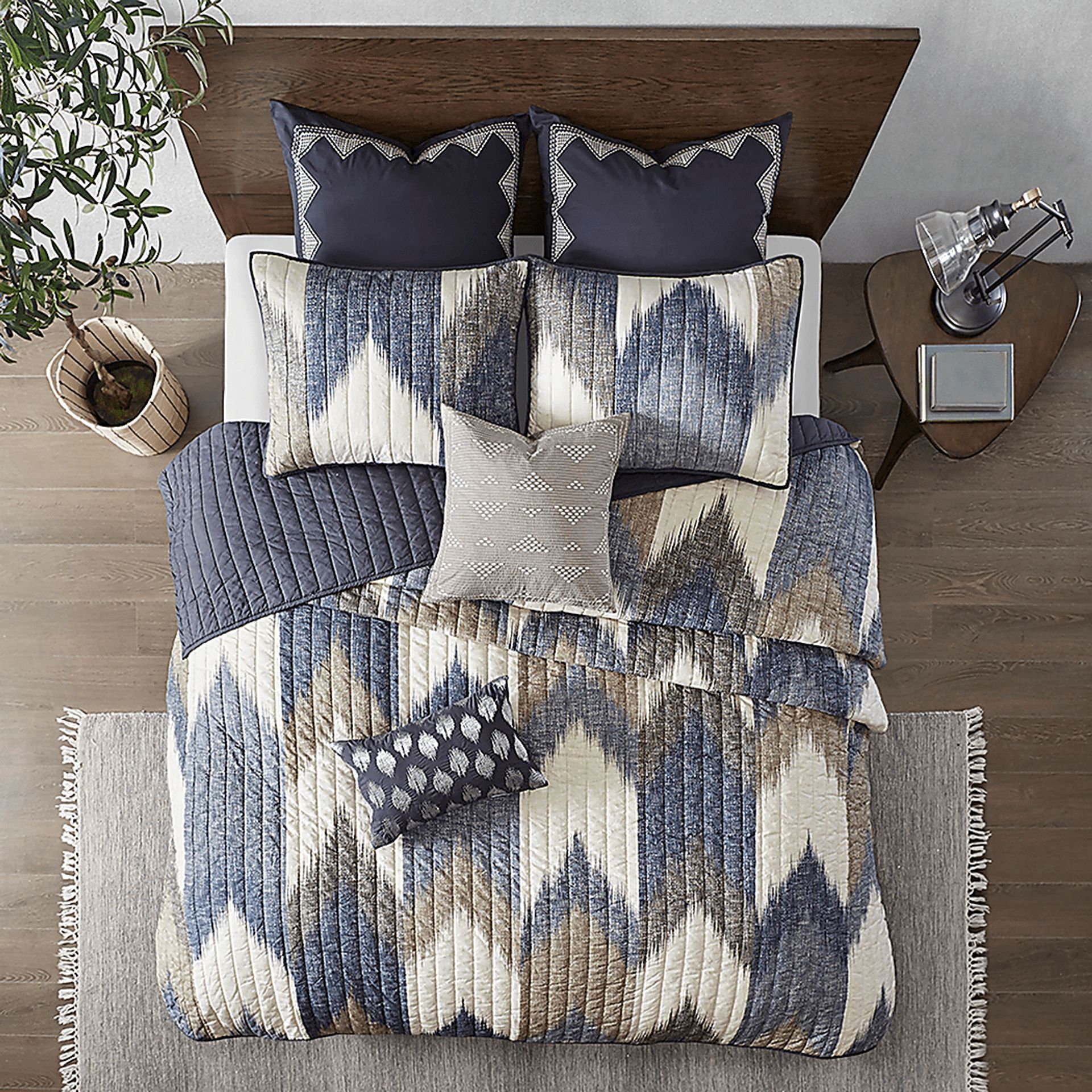 Kartr Blue King/Cal 3 pc Comforter Set - Image 4